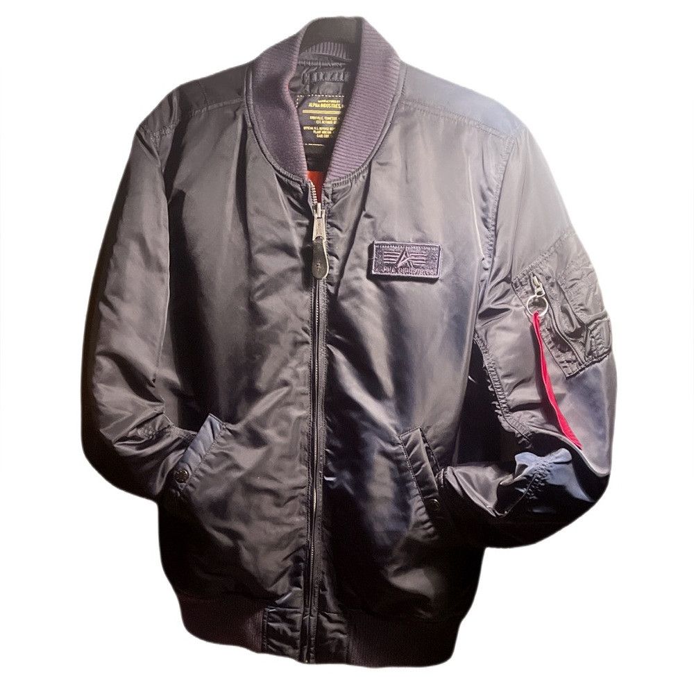 Alpha Industries Alpha Industry Nylon Bomber blue full zip 2 pocket jacket Size US M / EU 48-50 / 2 - 1 Thumbnail