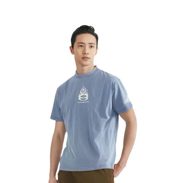Balenciaga o1w1db10226 Burning Unity T-Shirt Oversized in Blue Size US XXL / EU 58 / 5 - 4 Thumbnail
