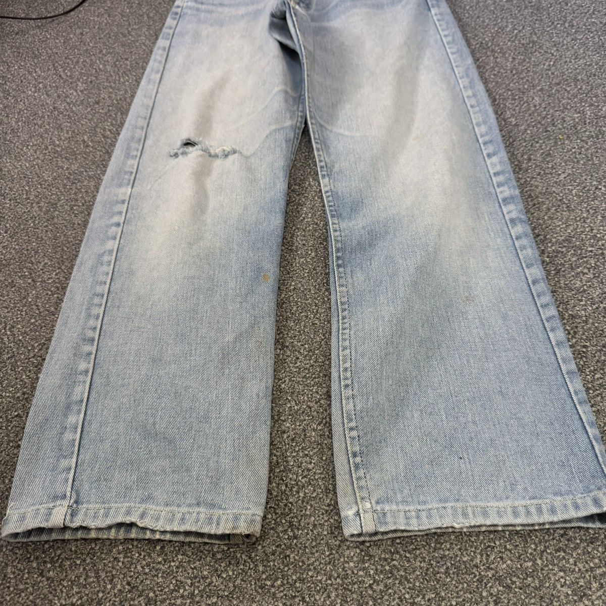 Vintage 🇺🇸 Early 80s Lee Distressed Faded Wash Aging Denim Made Usa Size US 30 / EU 46 - 7 Thumbnail