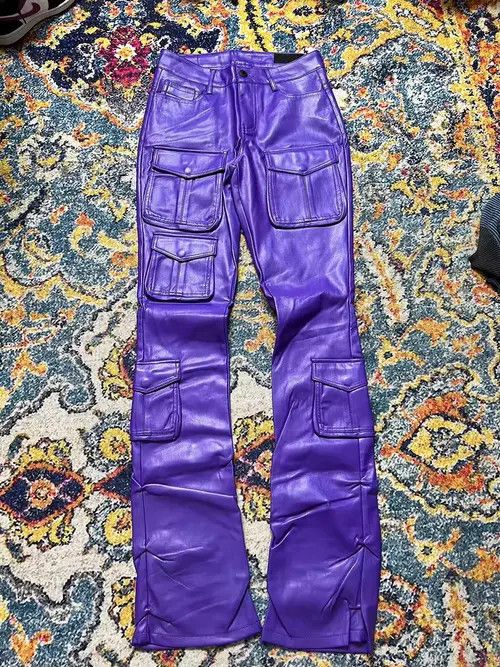 Jean Fujisaki x Emiko Pu Leather Cargo Pants Size US 34 / EU 50 - 1 Thumbnail