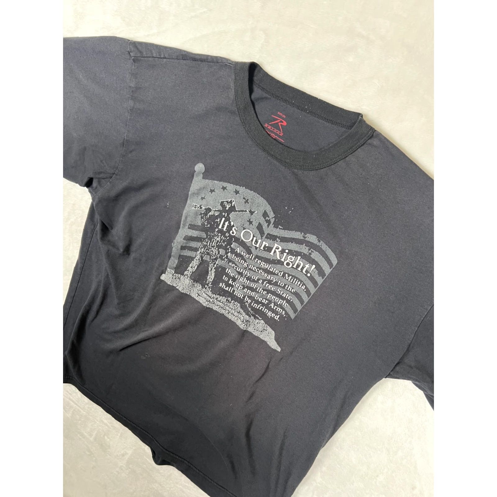 Rothco Rothco T-Shirt Mens 2XL Black Second Amendment Patriotic USA Flag Graphic Size US XXL / EU 58 / 5 - 5 Thumbnail