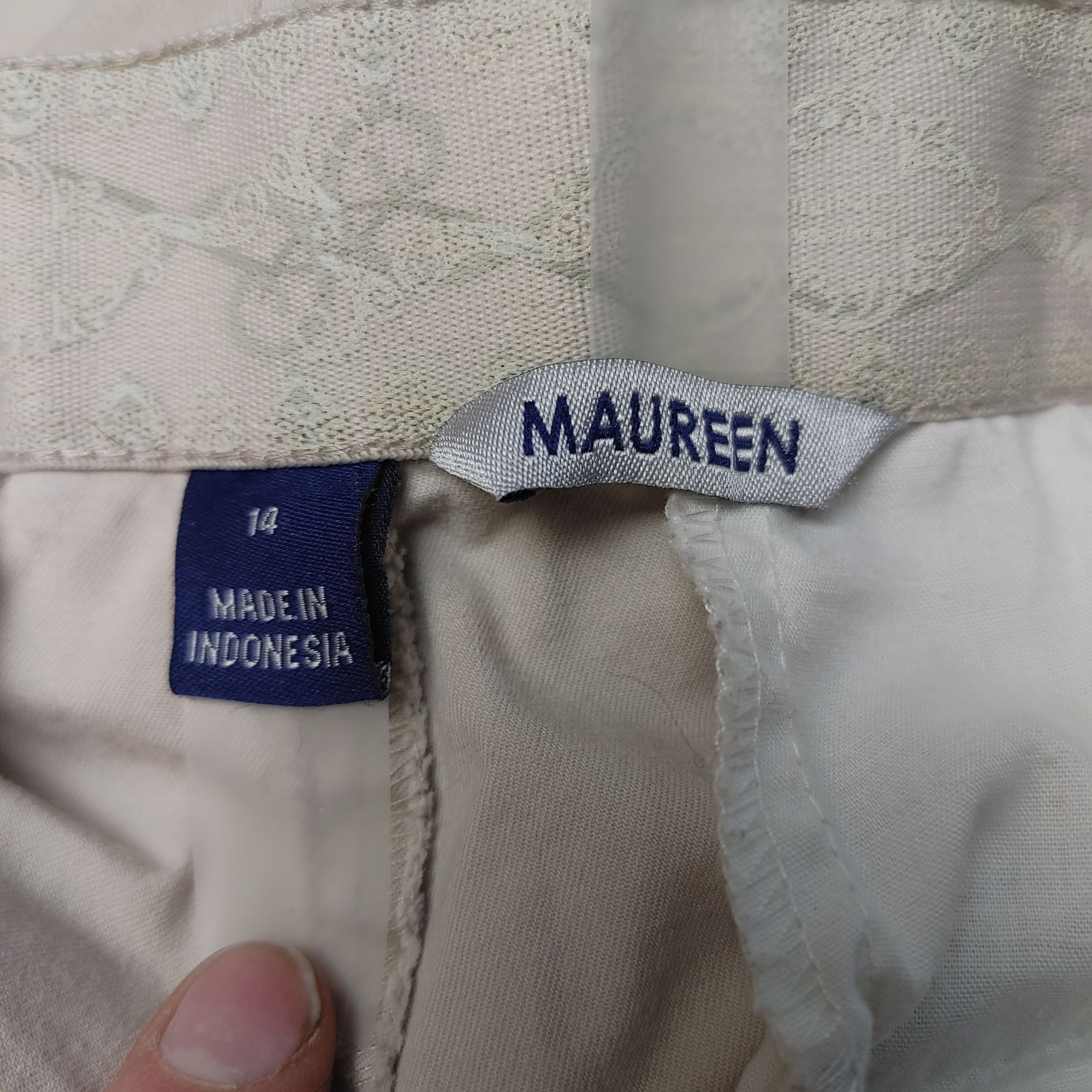 Other Maureen Women's Beige Knee Length Cropped Capris 14 Size 36" / US 14 / IT 50 - 3 Thumbnail