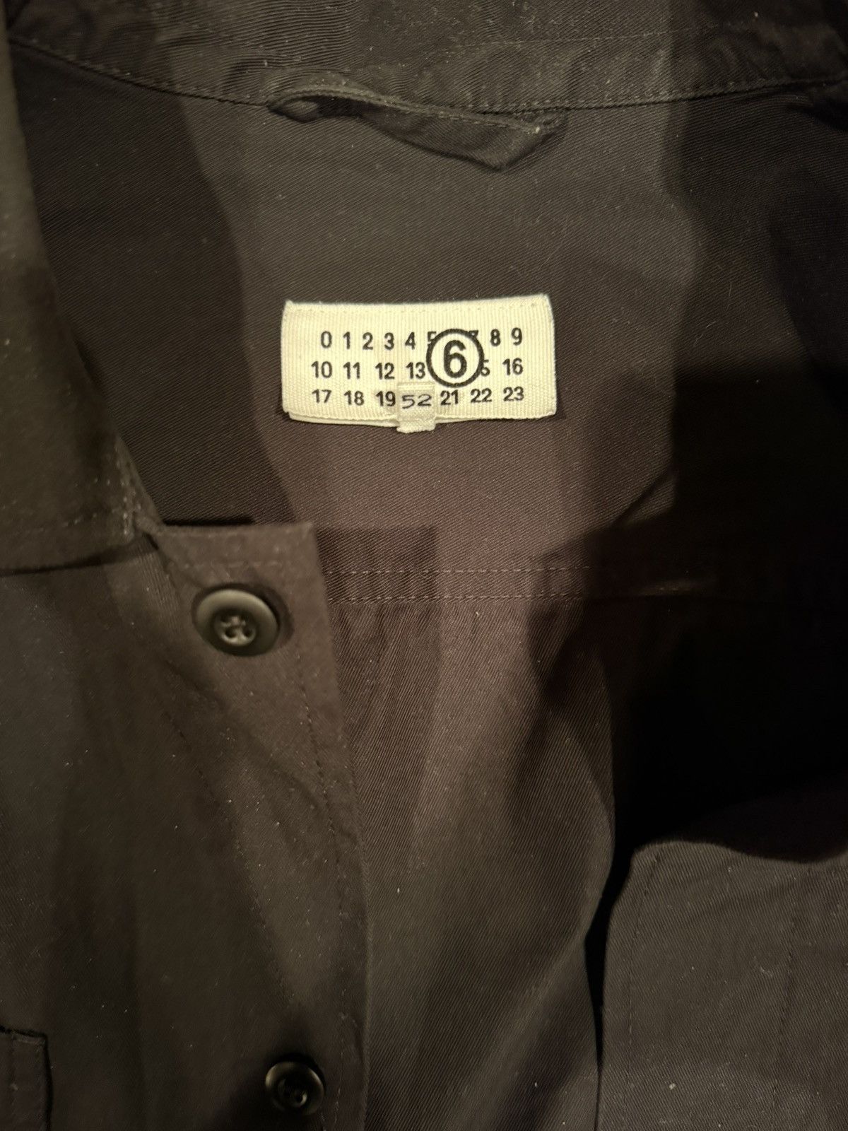MM6 Maison Margiela Gabardine Embroidered Logo Collared Shirt Size US L / EU 52-54 / 3 - 4 Thumbnail