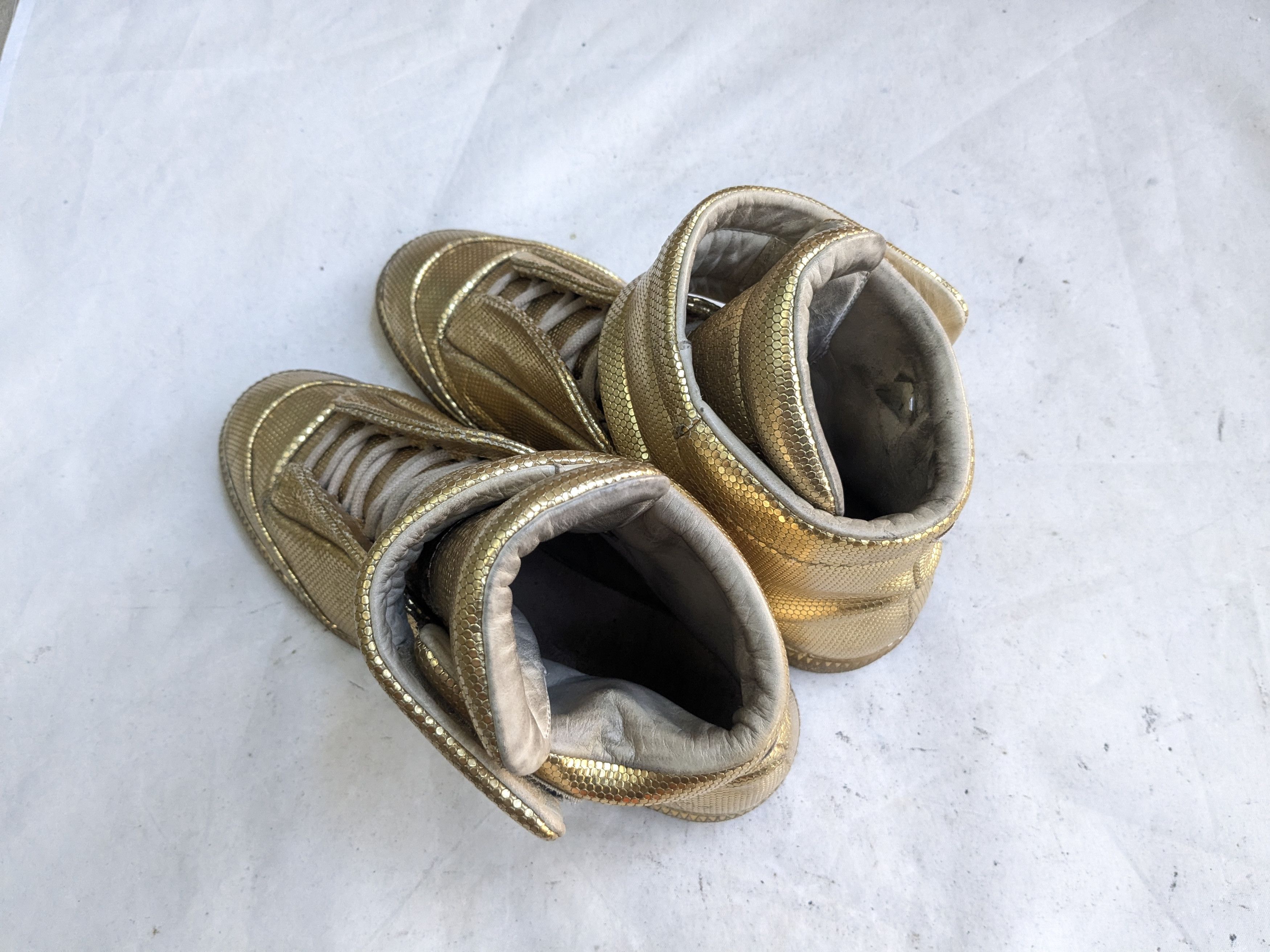 Maison Margiela Maison Margiela Future Gold 8 41 Leather High Tops Size US 8.5 / EU 41-42 - 18 Thumbnail