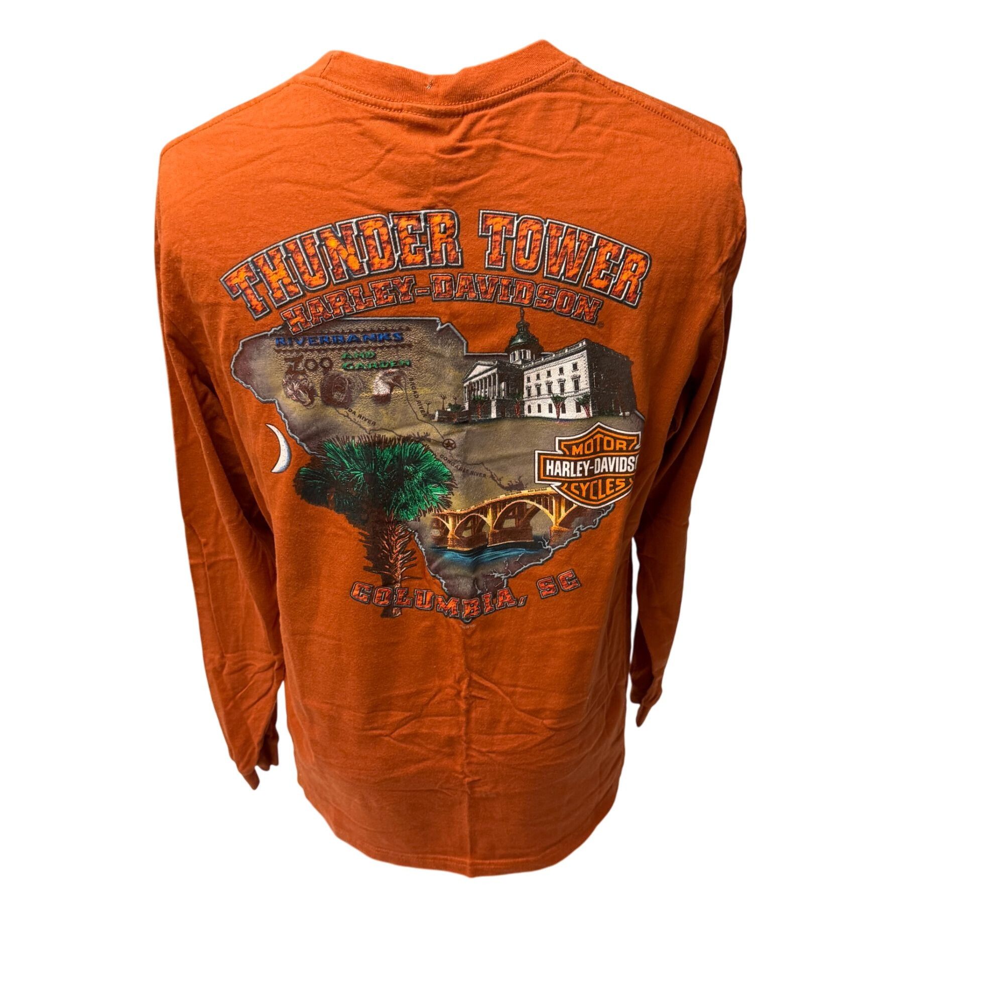 Harley Davidson THUNDER TOWER COLUMBIA SC Motorcycle Biker HD Long Sleeve T Size US L / EU 52-54 / 3 - 4 Thumbnail