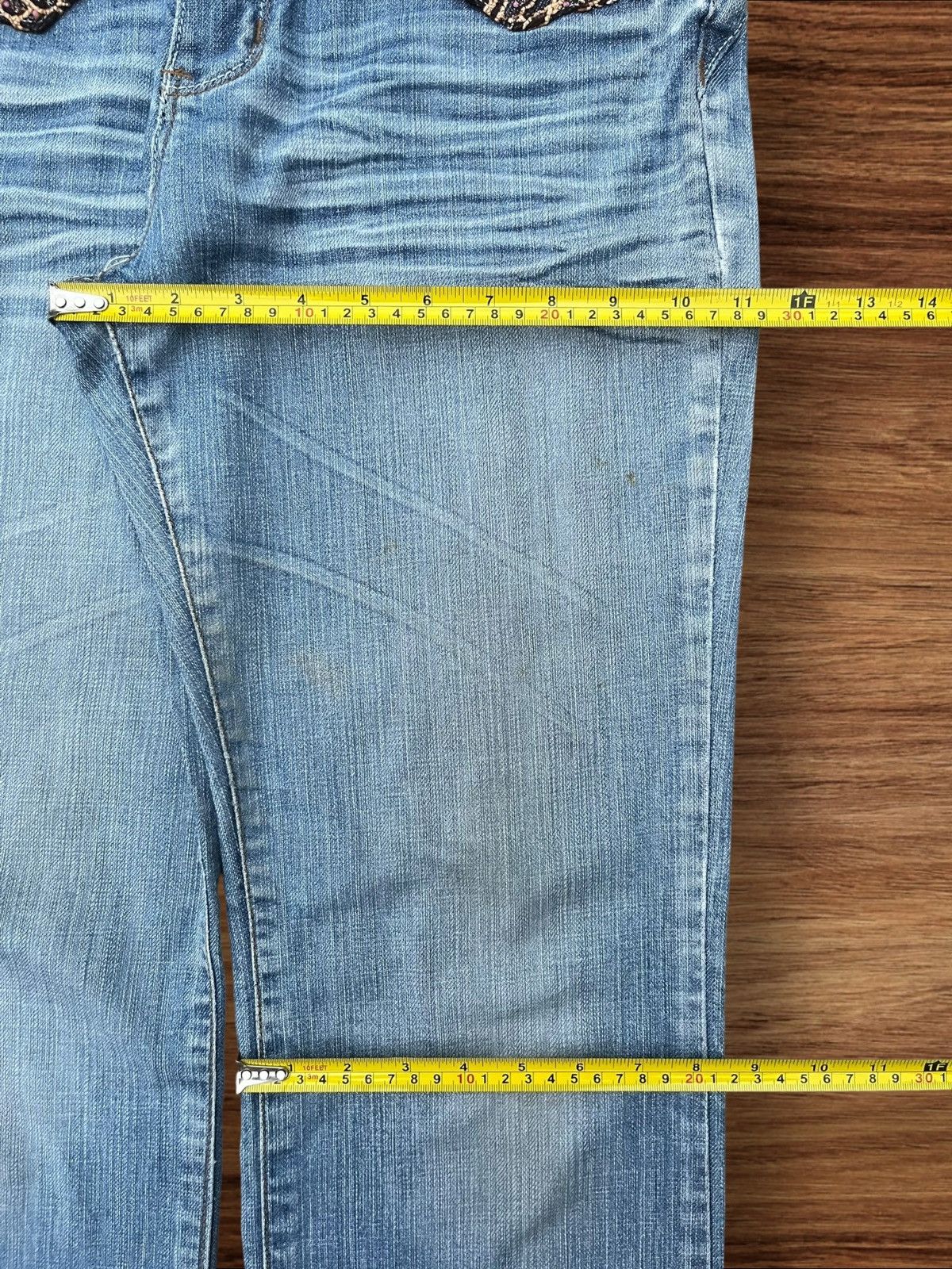 Japanese Brand Vintage Japanese Brand Snake Design Pocket Wide Flare Jeans Size 28" / US 6 / IT 42 - 14 Thumbnail