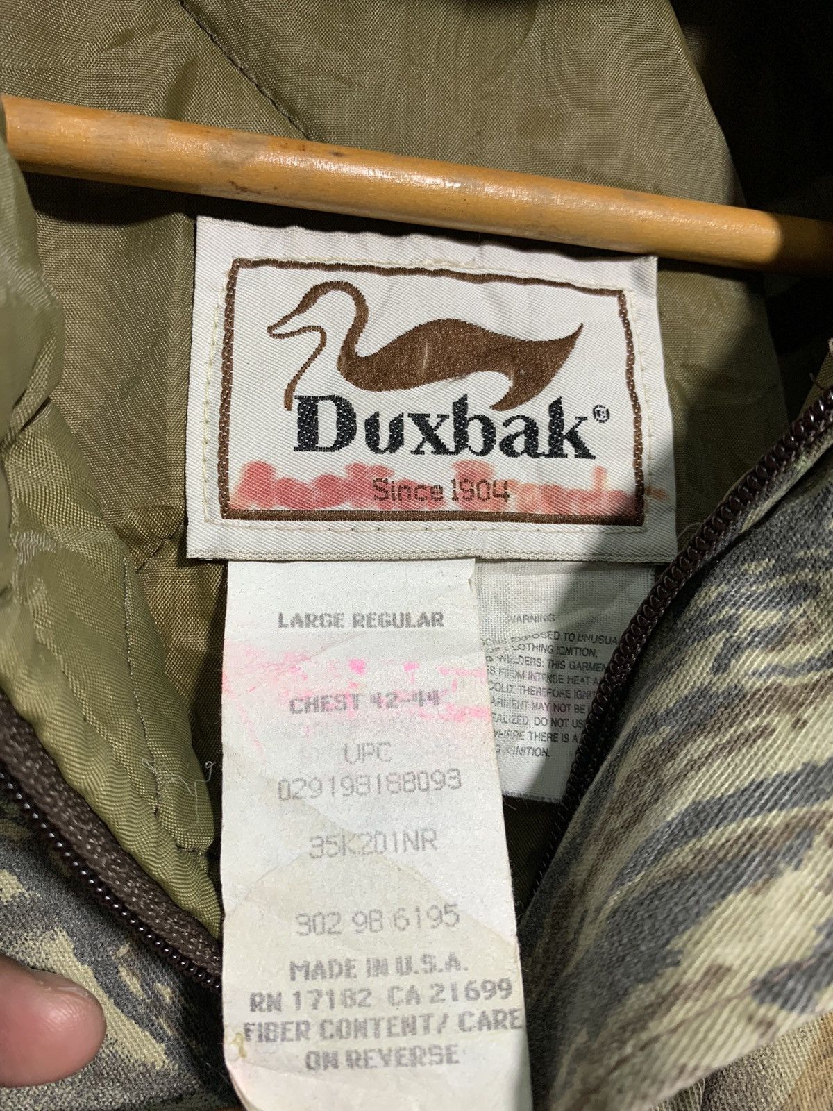 Carhartt 🔥VTG DUXBAK USA REALTREE CAMO HOODIE JACKETS Size US L / EU 52-54 / 3 - 7 Thumbnail