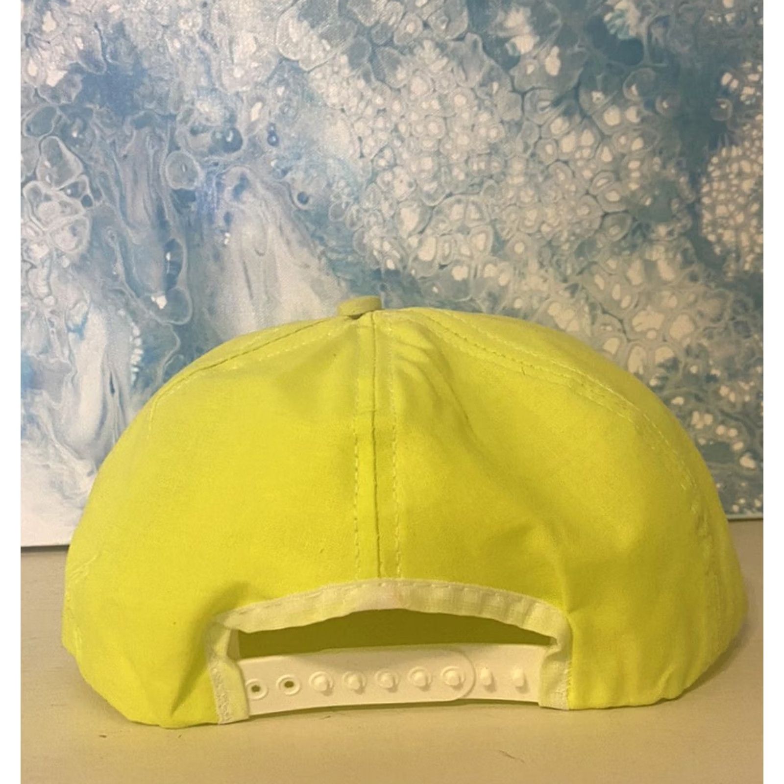 Vintage VINTAGE HaT Snapback Hat USA Beverage Patch Neon Yellow 1990s Trucker Adjustable Mens Hats Size ONE SIZE - 5 Thumbnail