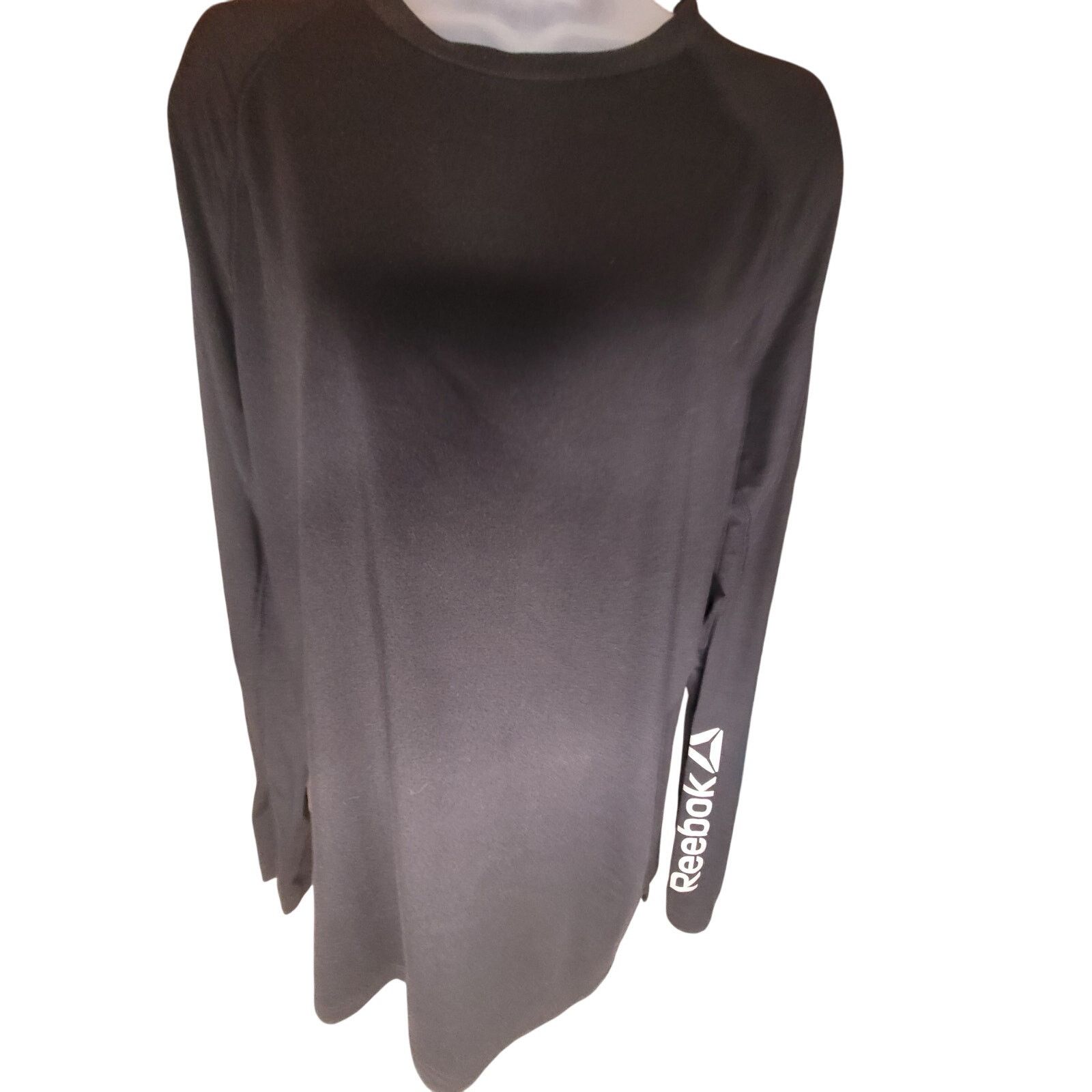 Reebok Reebok Mens Shirt Black Logo Long Sleeve Stretchy Sz M Size US M / EU 48-50 / 2 - 1 Thumbnail