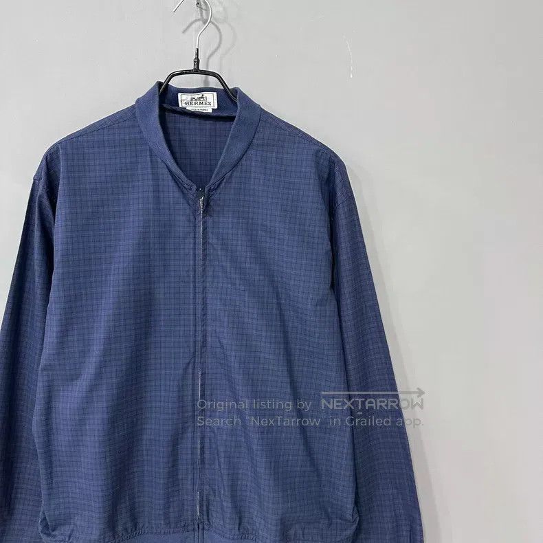 Hermes Hermes size 41 Blue plaid zipper jacket Size US XXS / EU 40 - 2 Thumbnail