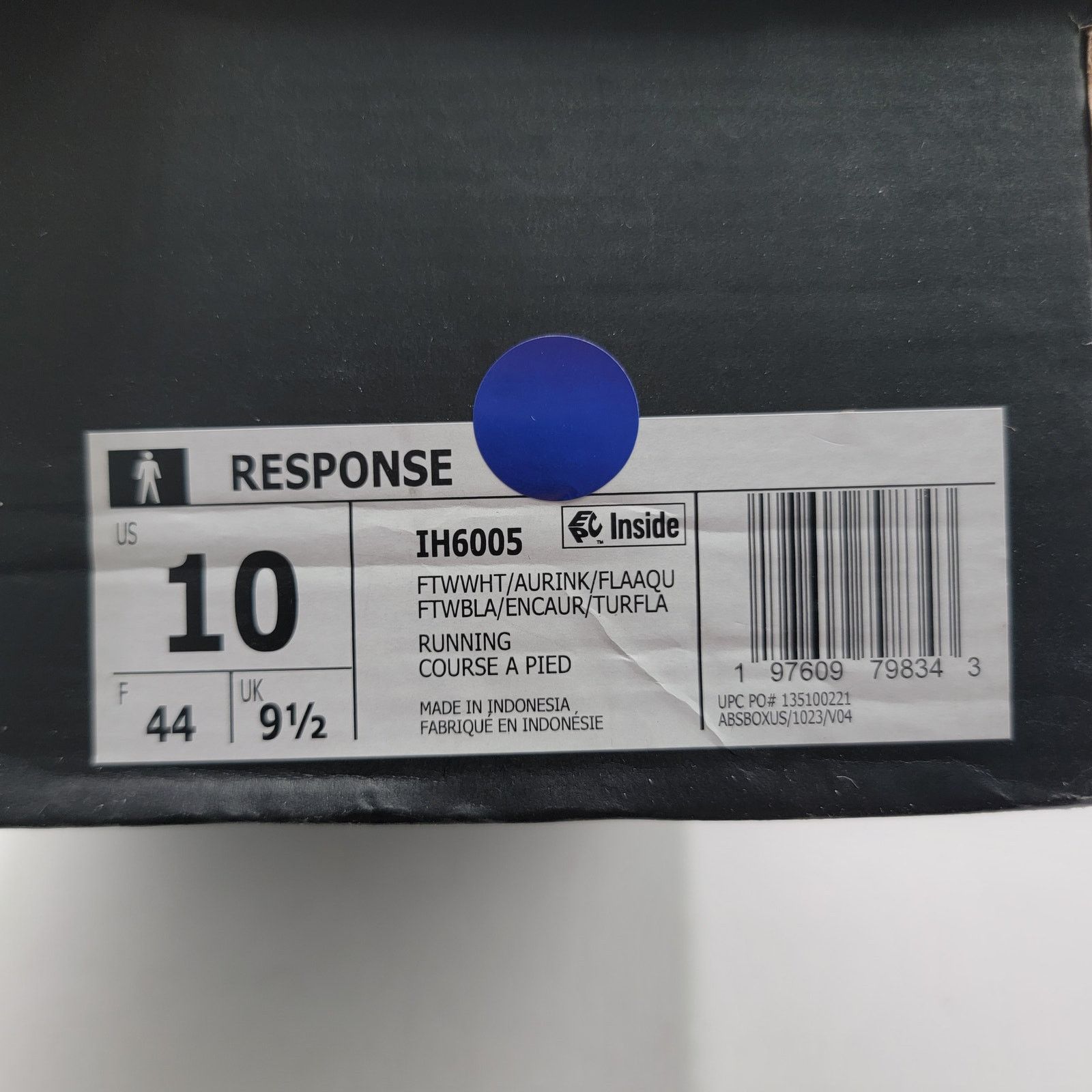 Adidas Adidas Response 'White Aurora Ink' Men's Size 10 NIB Size US 10 / EU 43 - 10 Thumbnail