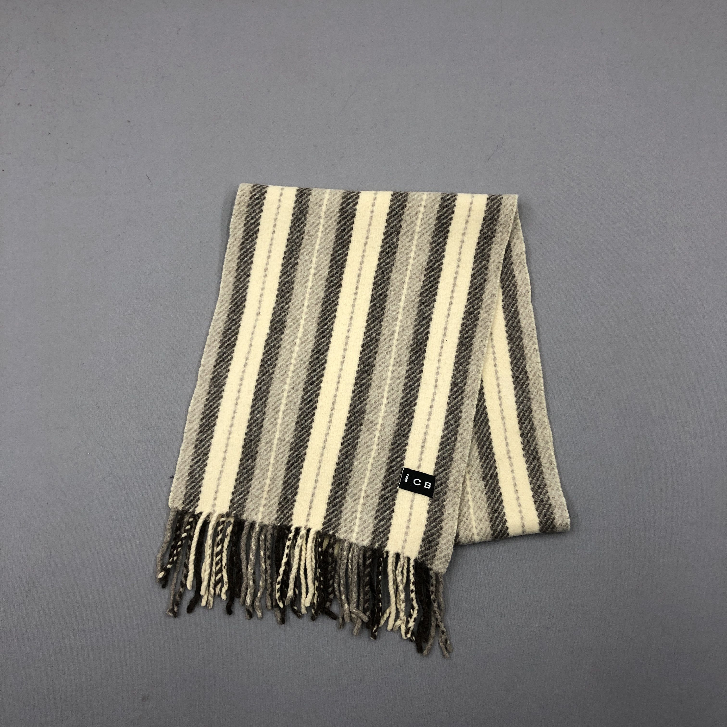 Vintage Vintage ICB Scarf Muffler Wool Cashmere Scarves Size ONE SIZE - 2 Thumbnail