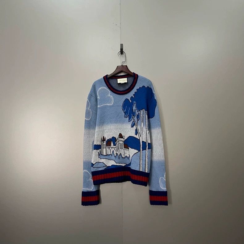 Gucci Gucci Landscape printed knitted sweater 2501-Nextarrow Size US S / EU 44-46 / 1 - 1 Thumbnail