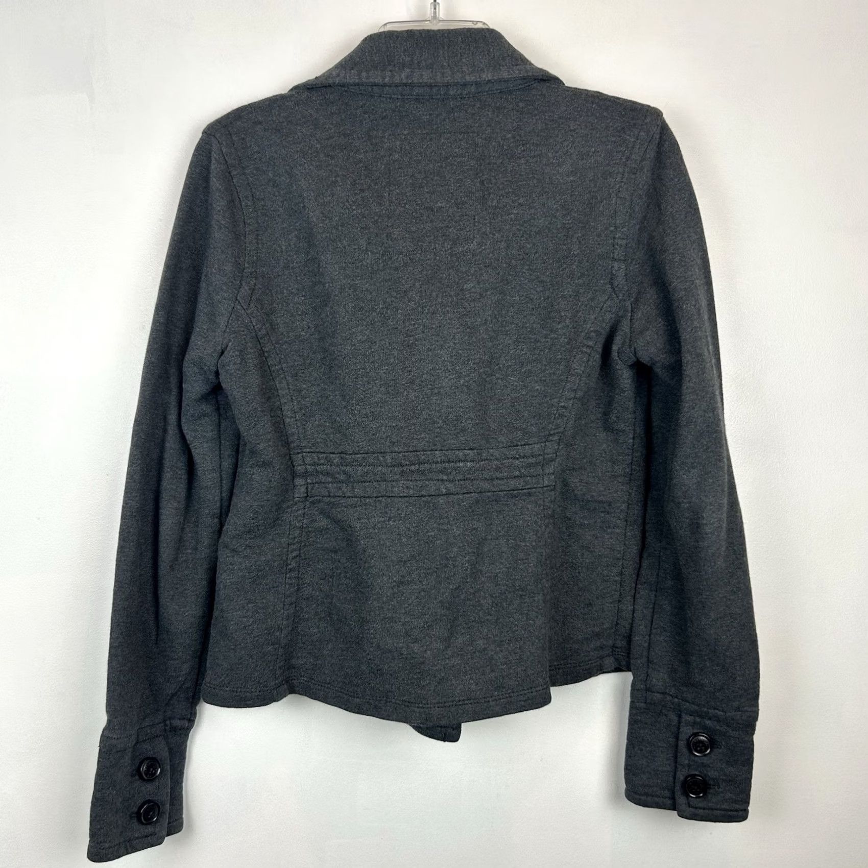 Vintage Aéropostale Peacoat Jacket Womens M Gray Wool Solid Button Casual Short Coat/Jacket Size M / US 6-8 / IT 42-44 - 2 Thumbnail