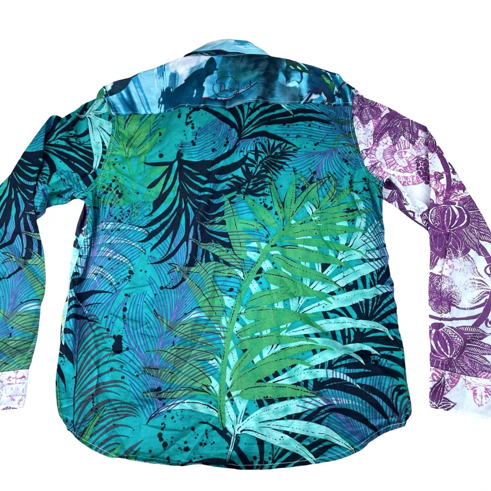Desigual Desigual Men's Button Shirt Colorful Abstract L/S 100% Cotton XL Size US XL / EU 56 / 4 - 3 Thumbnail