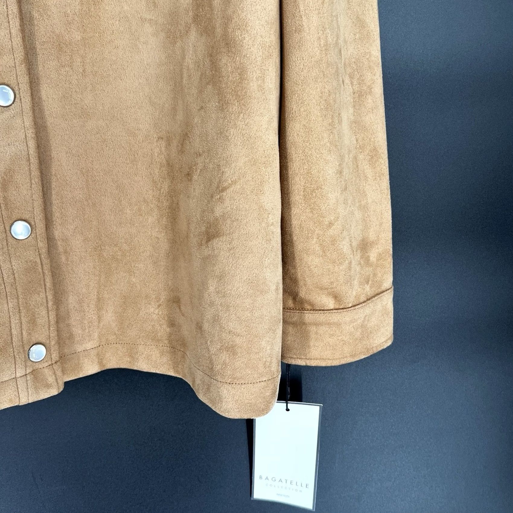 Vintage VINTAGE Bagatelle Jacket City Western Shacket Faux Suede Brown L Women Mid-Length Long Sleeve Collar Snap Closure Shirt Size L / US 10 / IT 46 - 6 Thumbnail