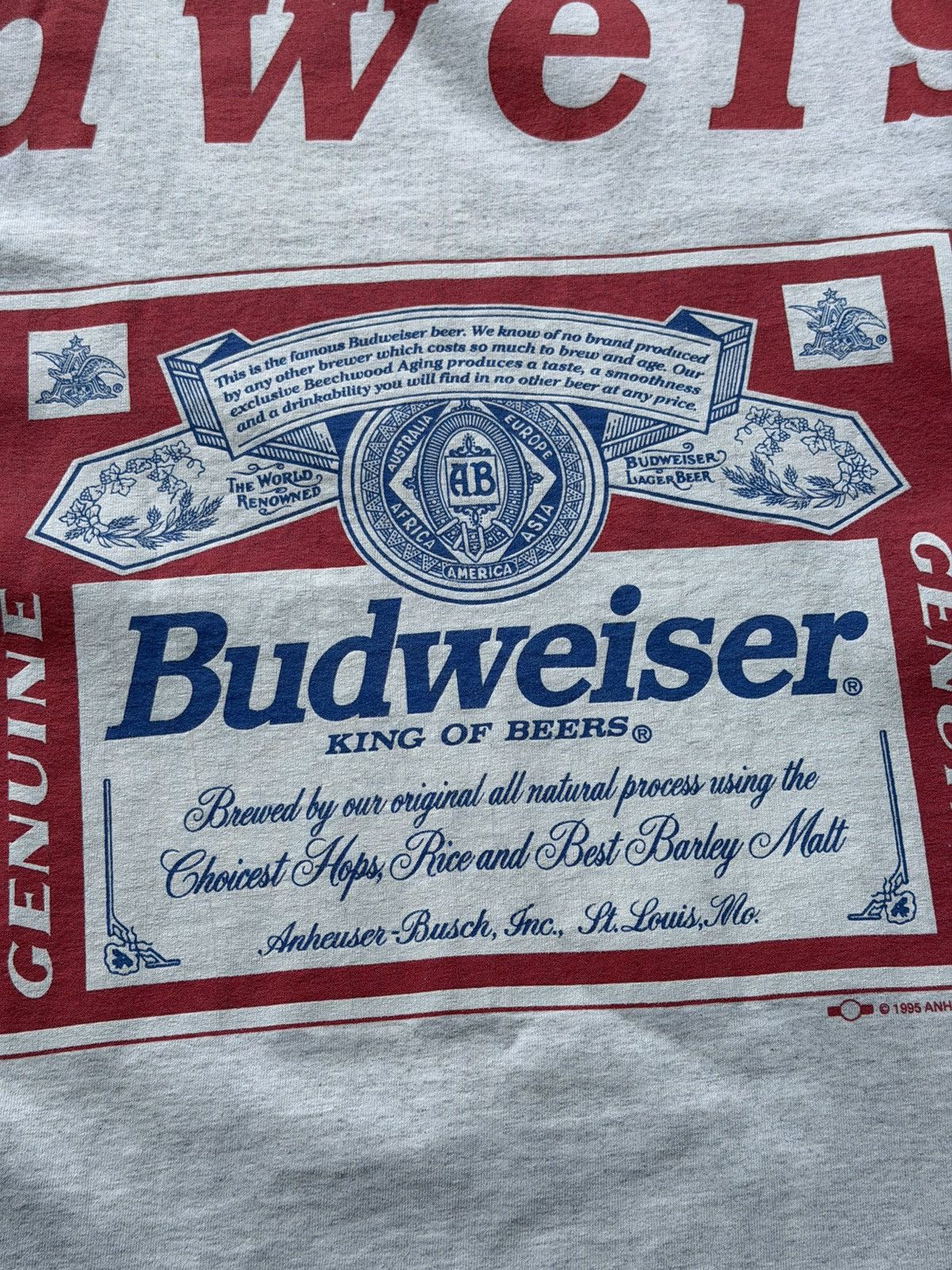Budweiser Vintage 1995 Budweiser Promo T-Shirt Tee Size US L / EU 52-54 / 3 - 4 Thumbnail