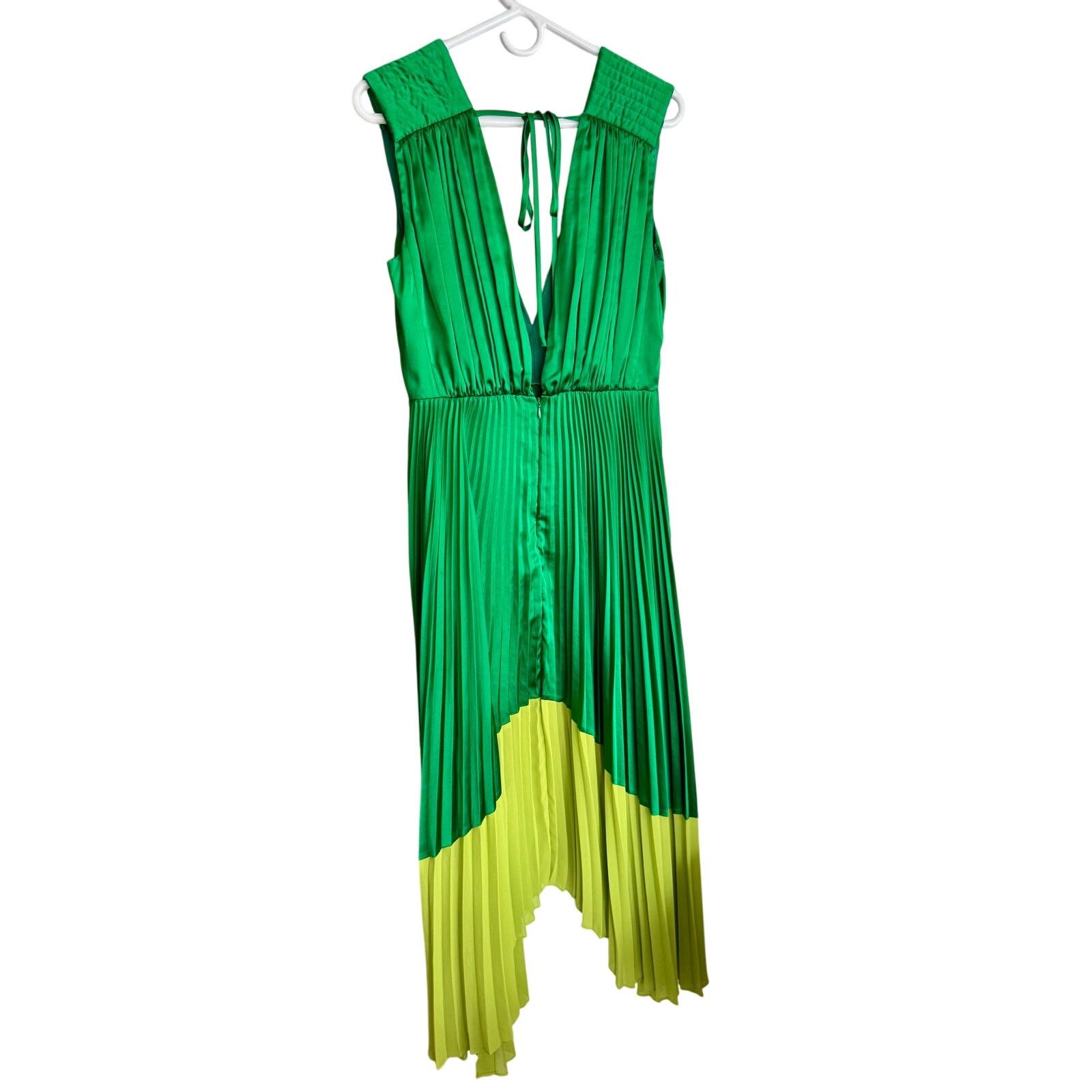 Amur AMUR Amelia V-Neck Green Long Dress sz 10 Size L / US 10 / IT 46 - 8 Thumbnail