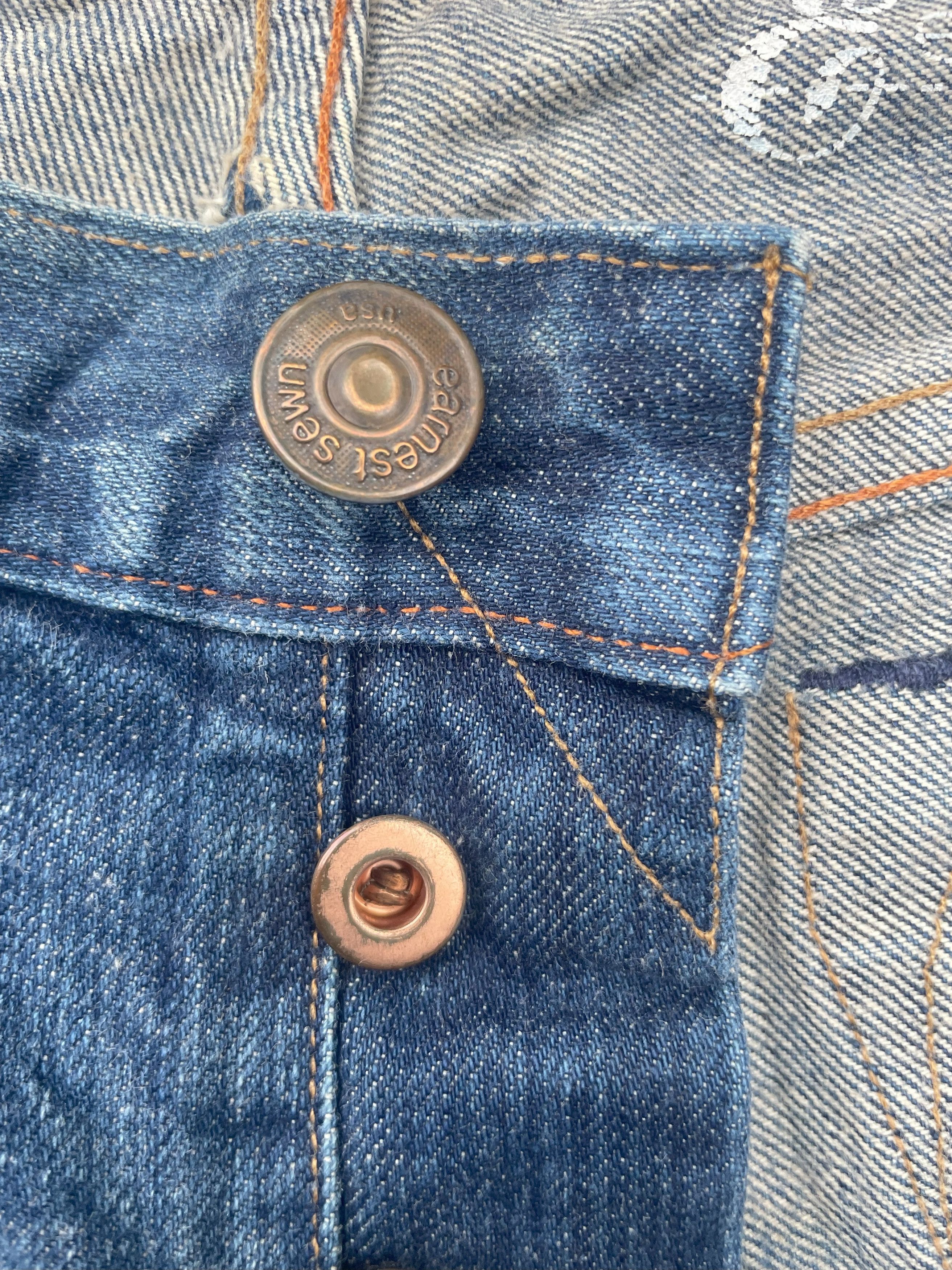 Earnest Sewn Earnest Sewn Flare Distresed Jeans Size US 35 - 14 Thumbnail