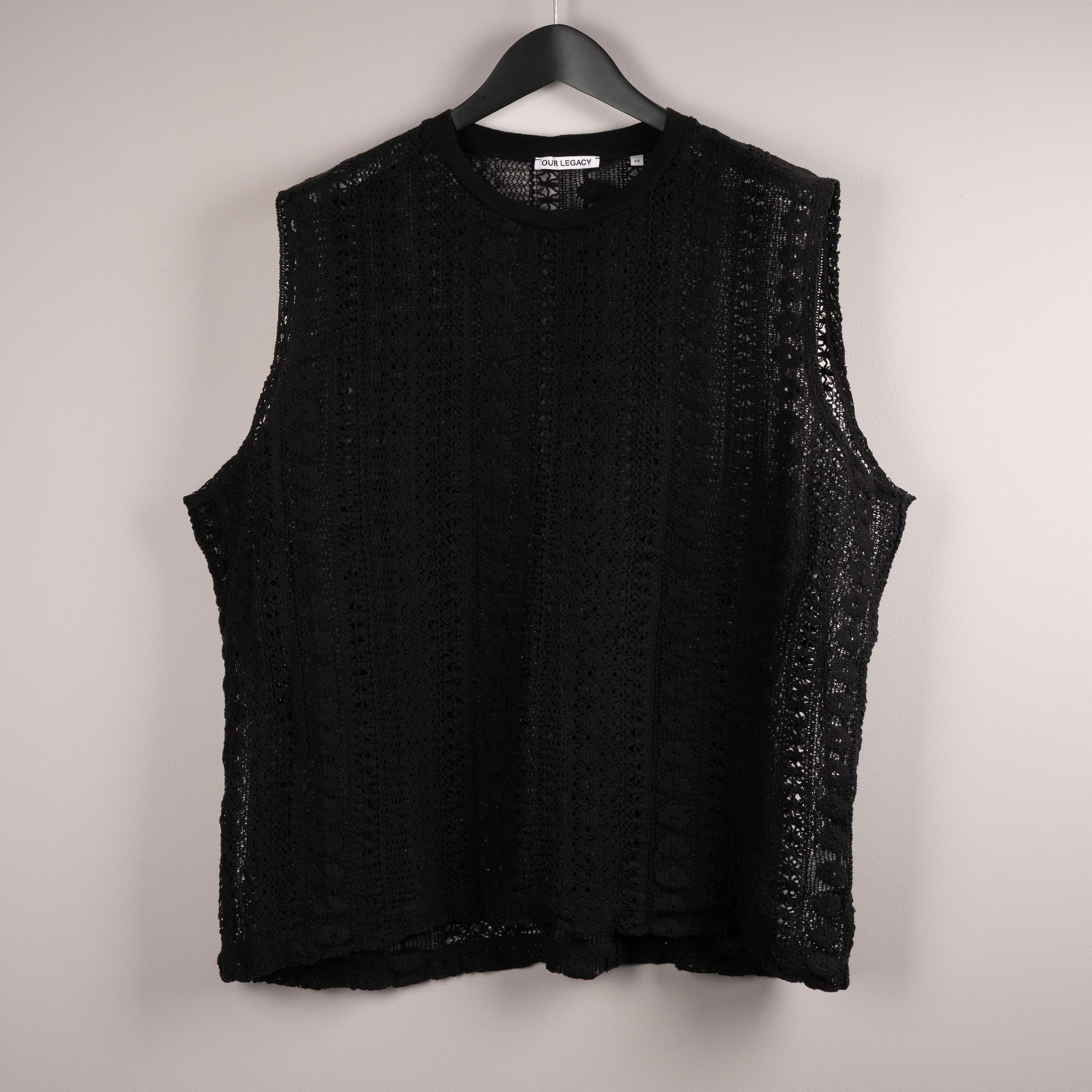 Our Legacy Our Legacy SS21 Box Crochet Vest Black Size US M / EU 48-50 / 2 - 1 Thumbnail