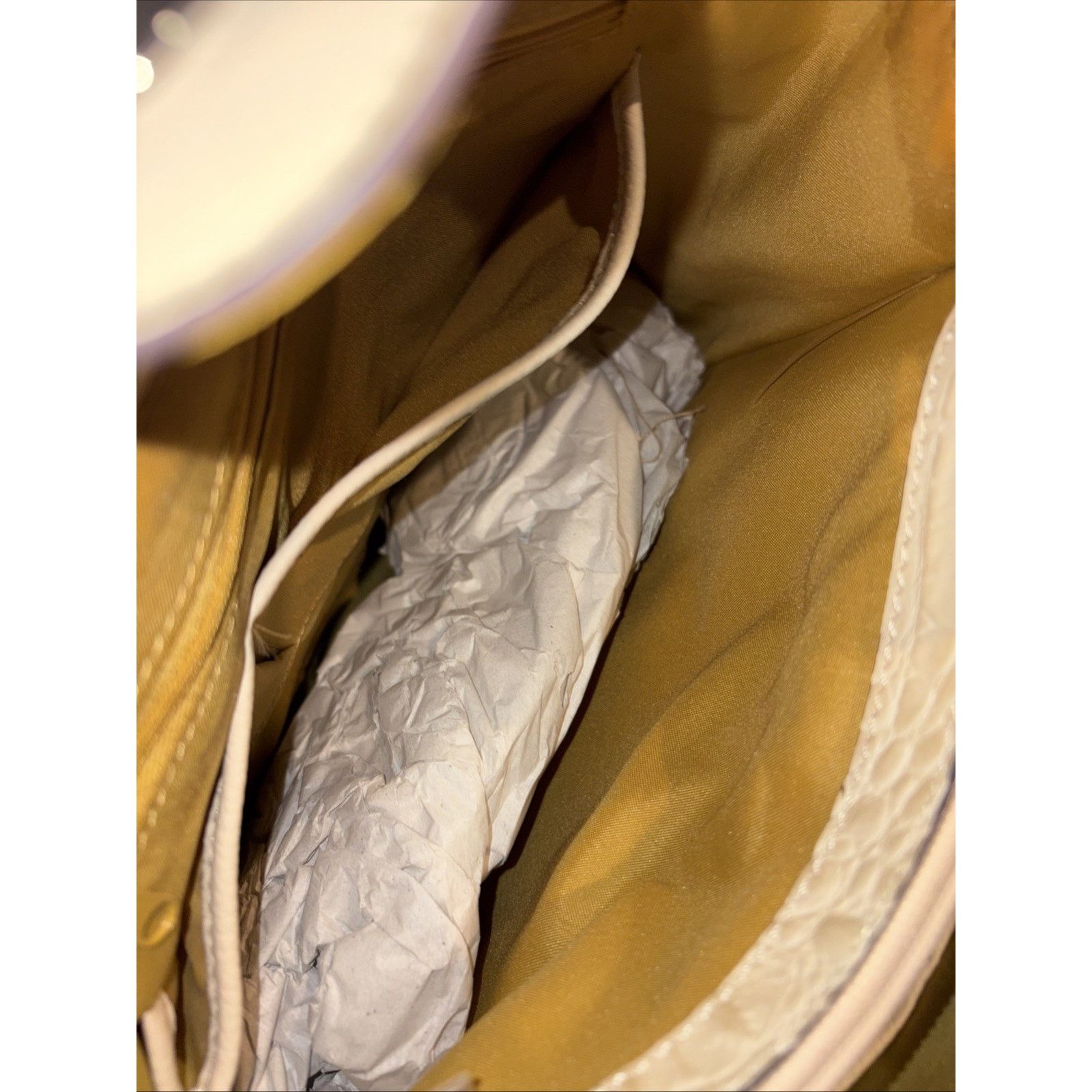 Franco Sarto Franco Sarto Cream Faux Croc Tote Bag NWT Silver Hardware Size ONE SIZE - 8 Thumbnail