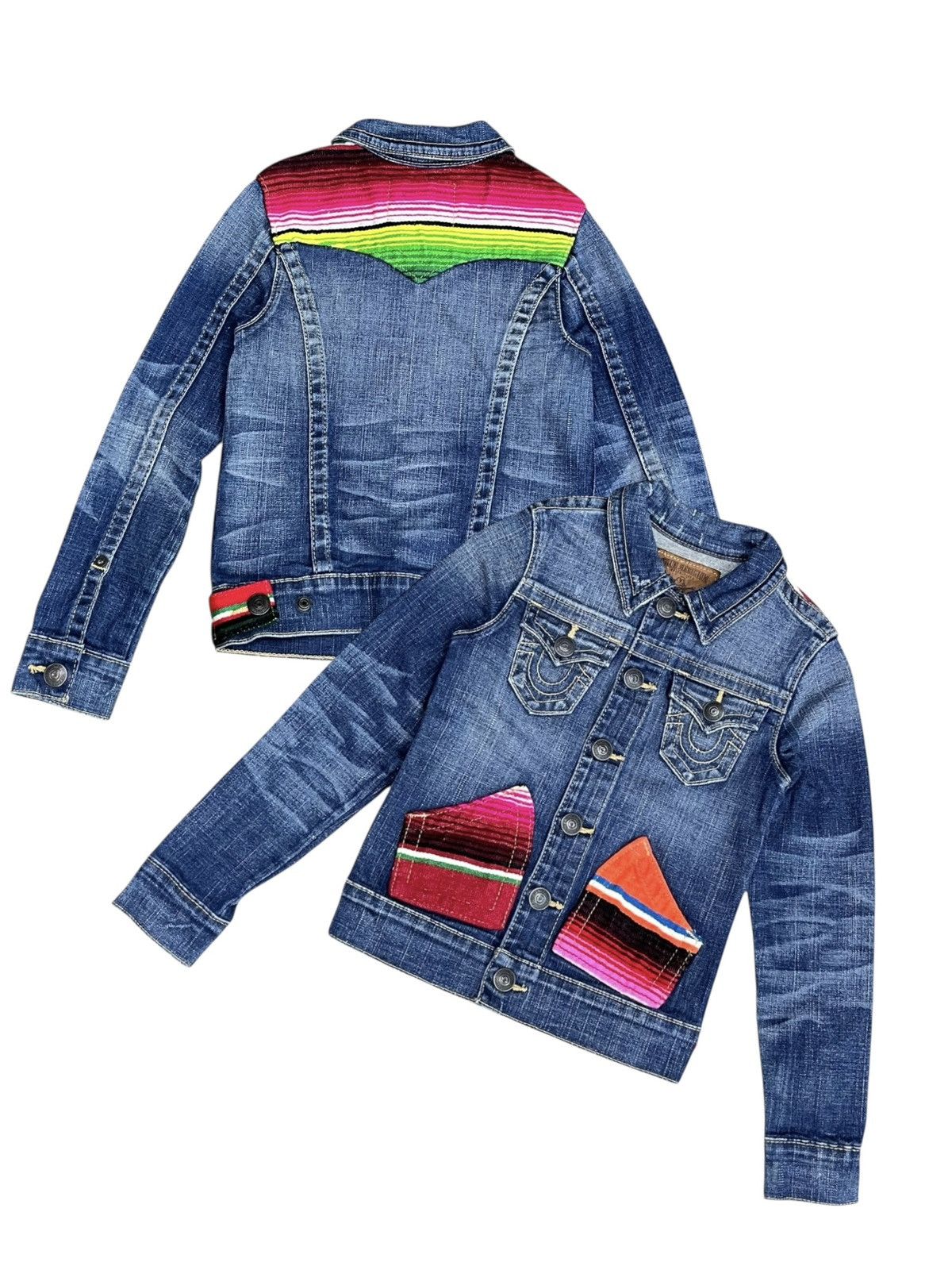 True Religion 🔥TRUE RELIGION KIDS SERAPE CUSTOM DENIM JACKET Size US XXS / EU 40 - 1 Thumbnail