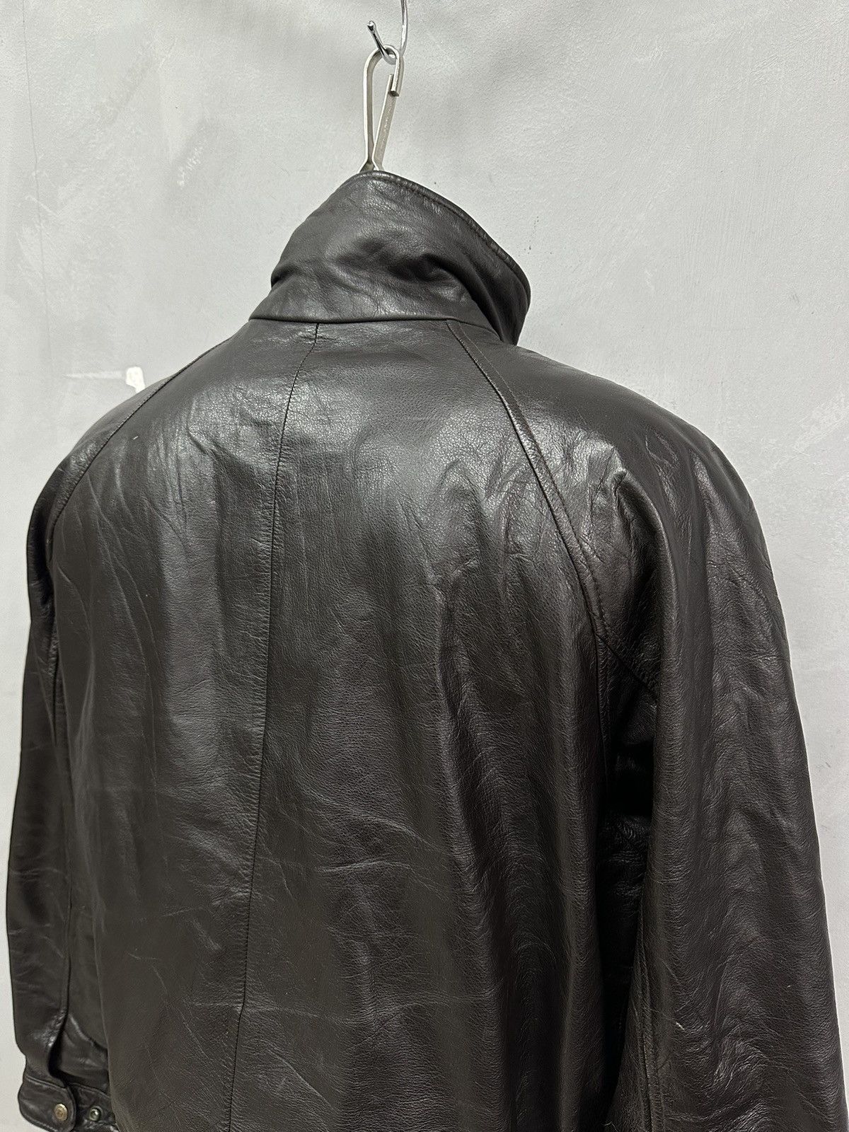 London Fog Vintage Leather Jacket Faded DISTRESSED Diesel Y2k Avirex Size US S / EU 44-46 / 1 - 7 Thumbnail