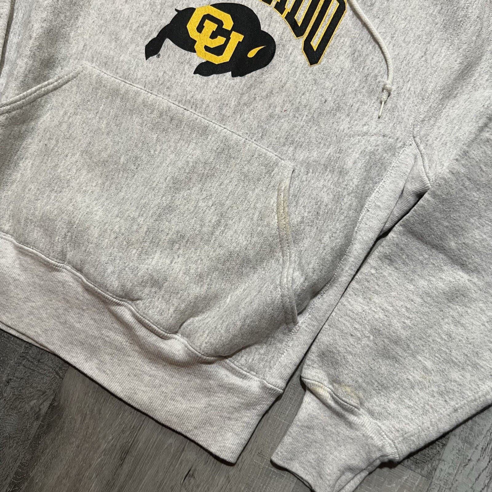 Lee VTG University Of Colorado 90s Hoodie Grey CU Buffs College Size US M / EU 48-50 / 2 - 5 Thumbnail