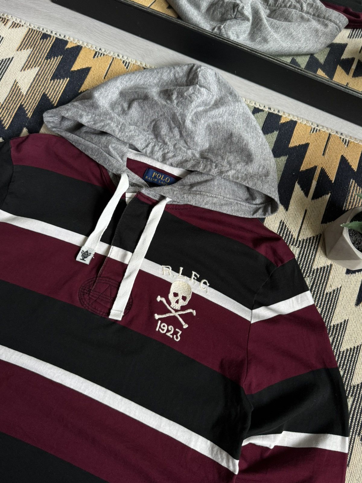 Polo Ralph Lauren Vintage Polo Ralph Lauren Stripped Hooded Skull Longsleve Size US S / EU 44-46 / 1 - 5 Thumbnail