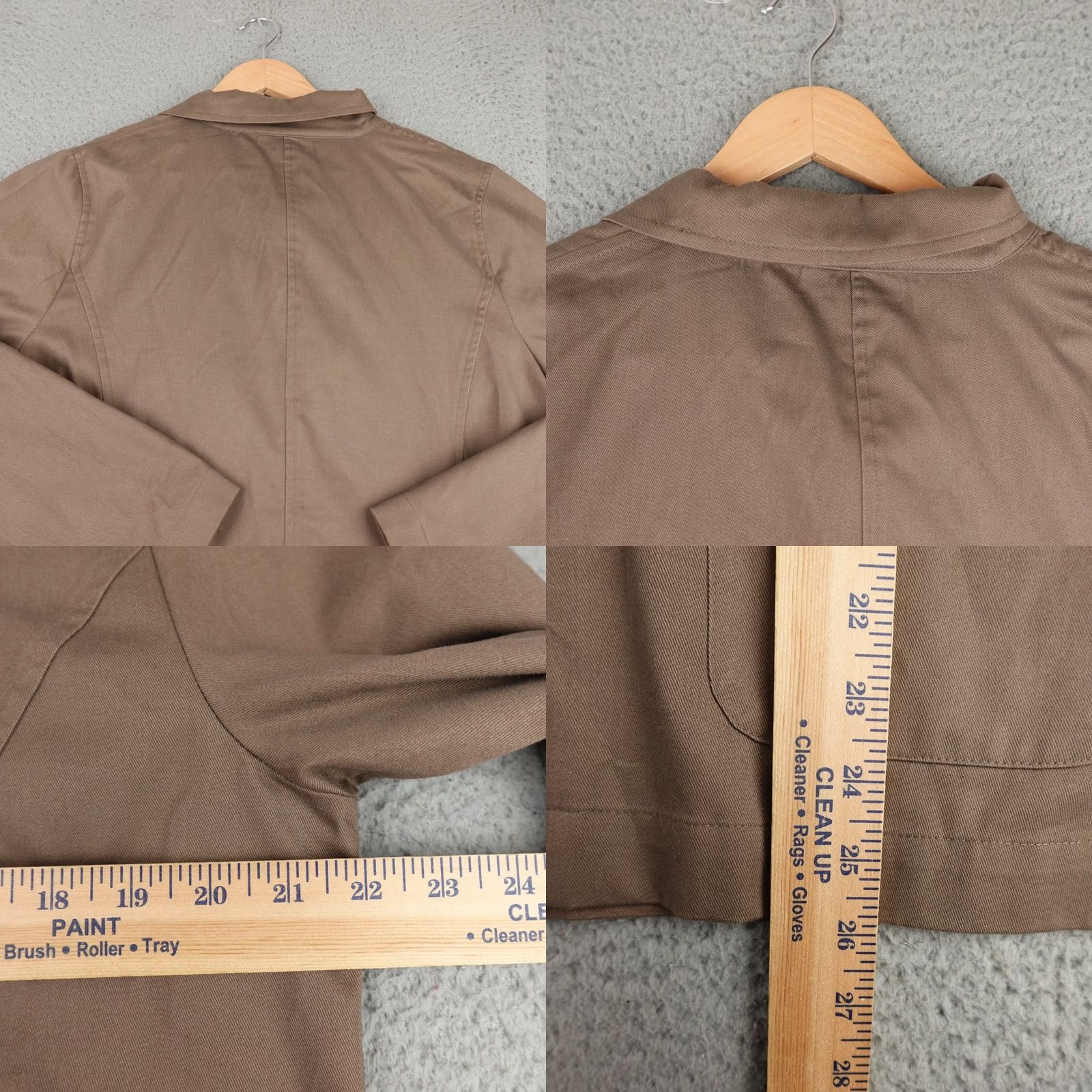 Vintage Appleseed's Womens Large Brown Button Up Blazer Jacket Pockets Preppy Size L / US 10 / IT 46 - 8 Thumbnail