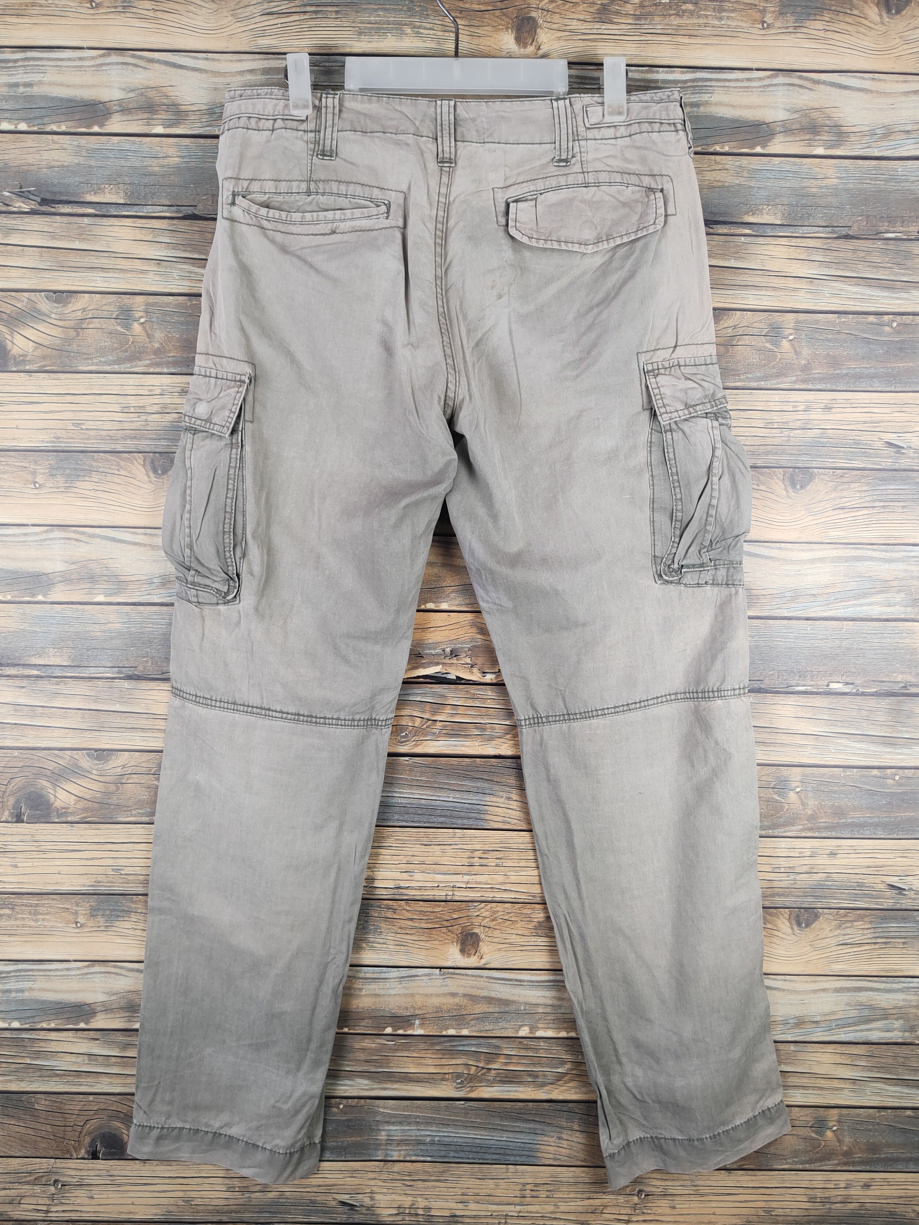 Japanese Brand DL Topvalu Beige Multipocket Cargo Pants #sp46-256T Size US 32 / EU 48 - 8 Thumbnail