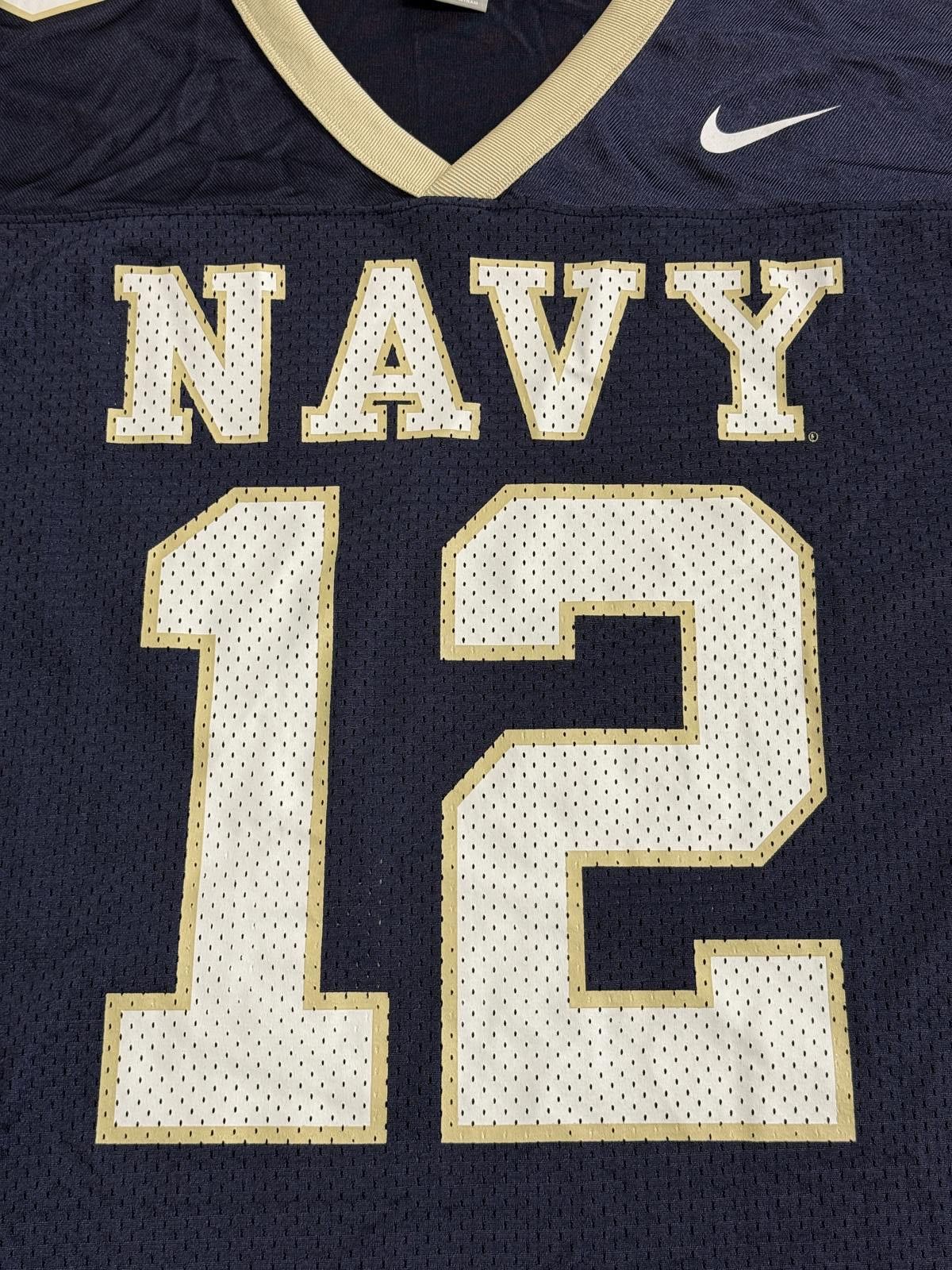 Nike Y2K Navy Midshipmen Football #12 Jersey Nike Naval Academy Size US XXL / EU 58 / 5 - 4 Thumbnail