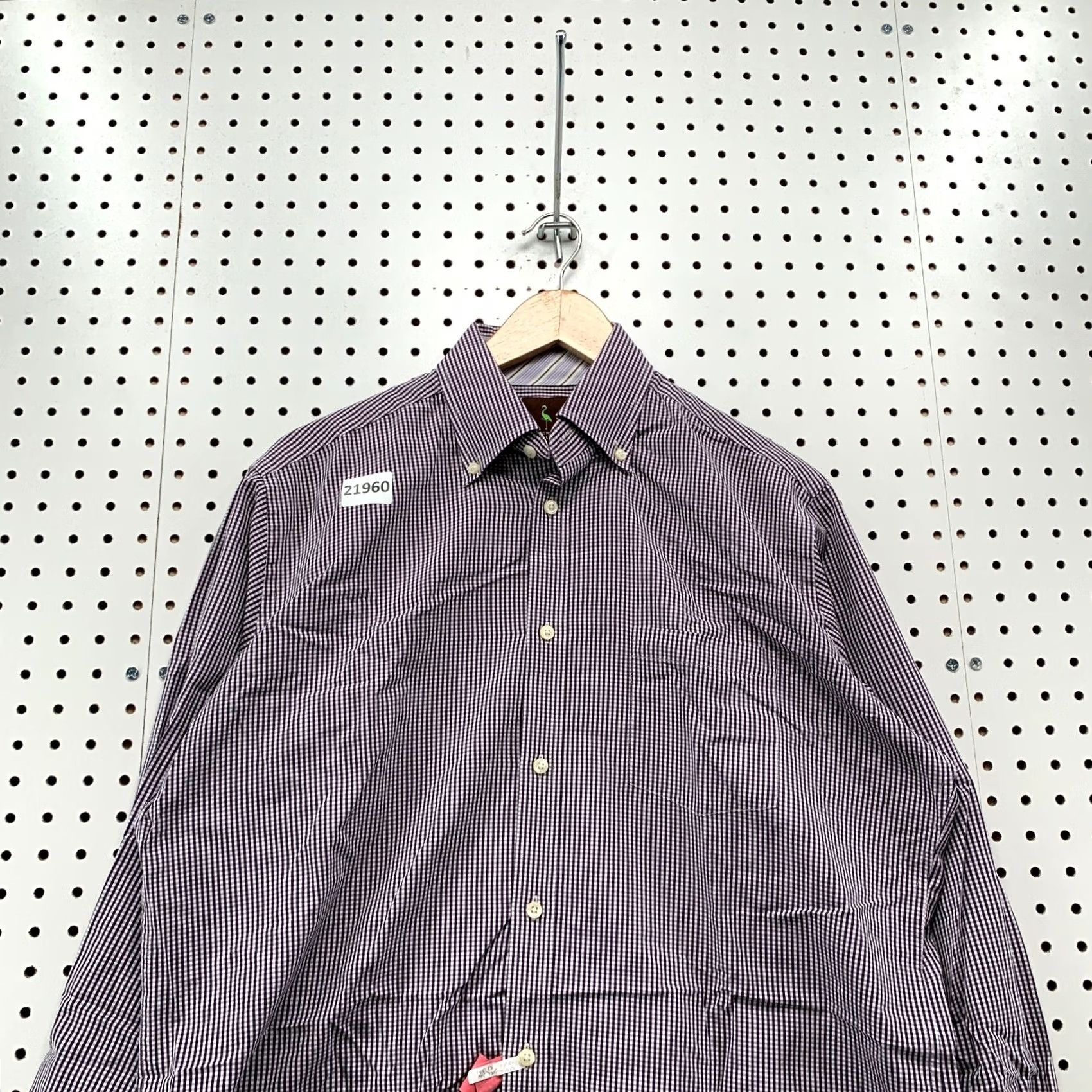 Tailorbyrd TailorByrd Button Down Shirt Purple White Check Long Sleeve Mens Large Size US L / EU 52-54 / 3 - 5 Thumbnail