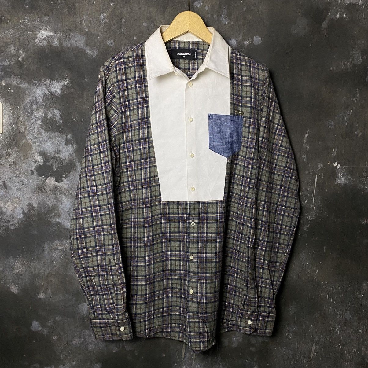 Designer × Dsquared2 Dsquared2 unique 3 materials shirt Size US L / EU 52-54 / 3 - 2 Thumbnail