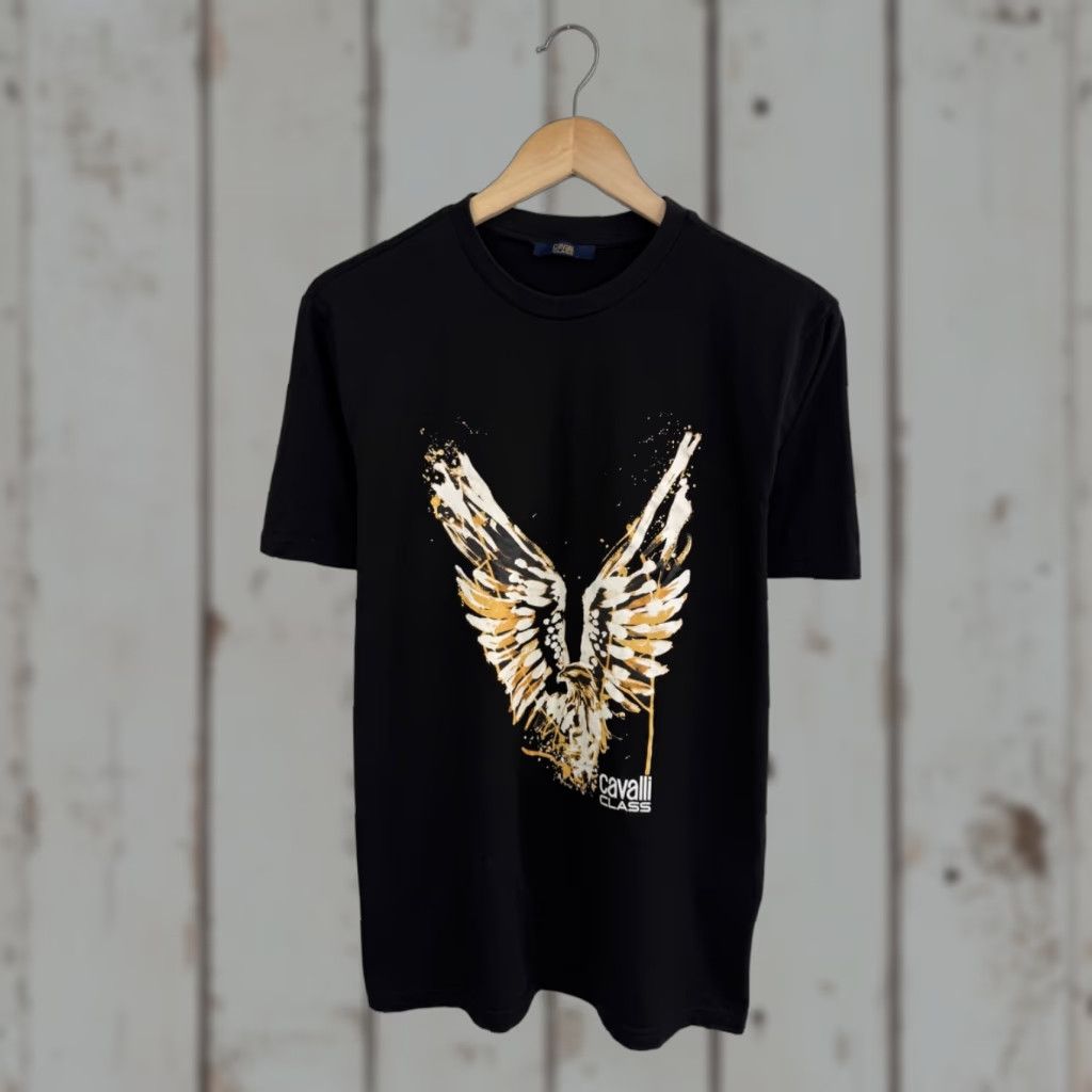 Cavalli Class Cavalli Class Roberto Cavalli Just Cavalli T-Shirt Retro Black L Men Crew Neck Short Sleeve Cotton Size US L / EU 52-54 / 3 - 1 Thumbnail