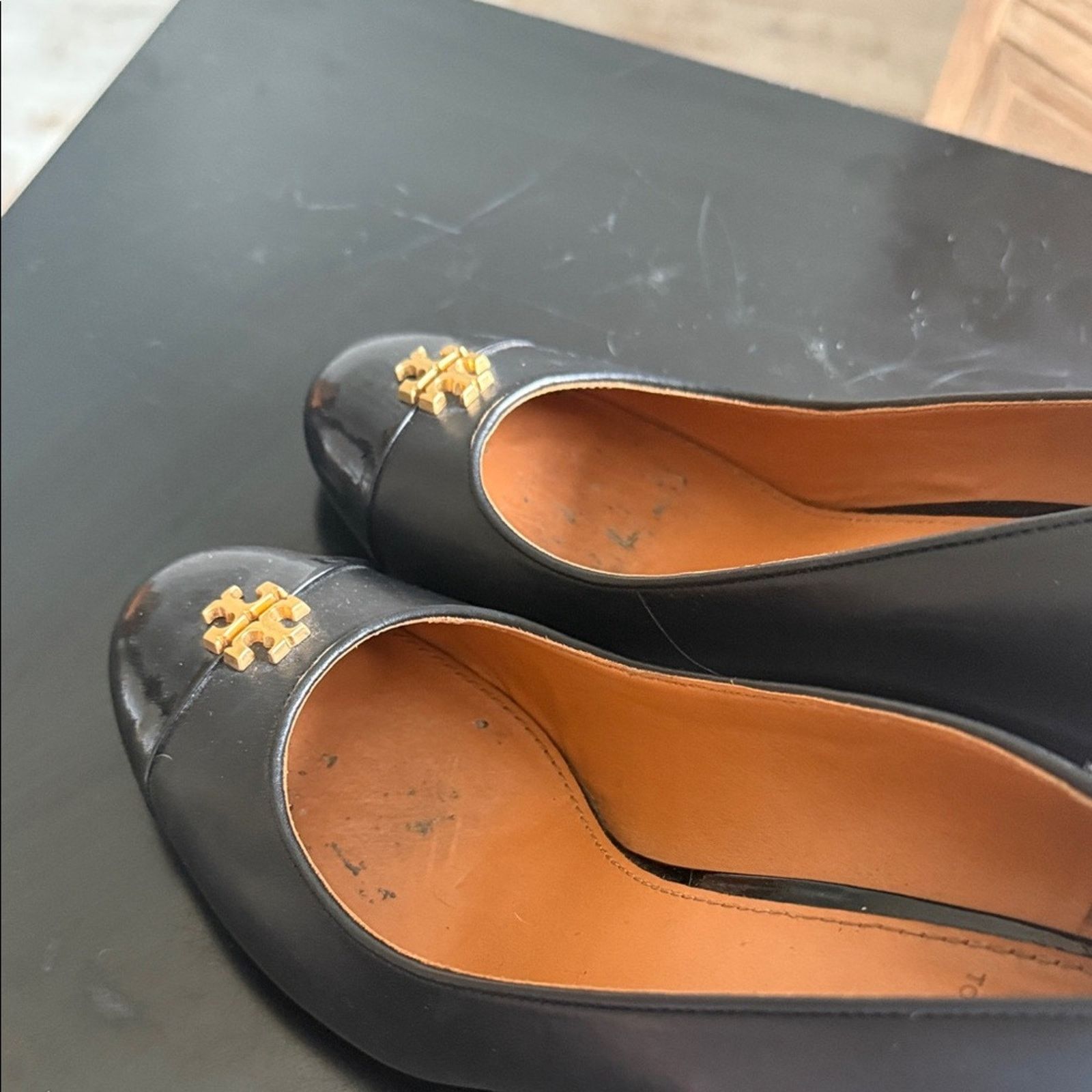 Tory Burch Tori Burch Wedges Black with Logo Size US 8.5 / IT 38.5 - 8 Thumbnail