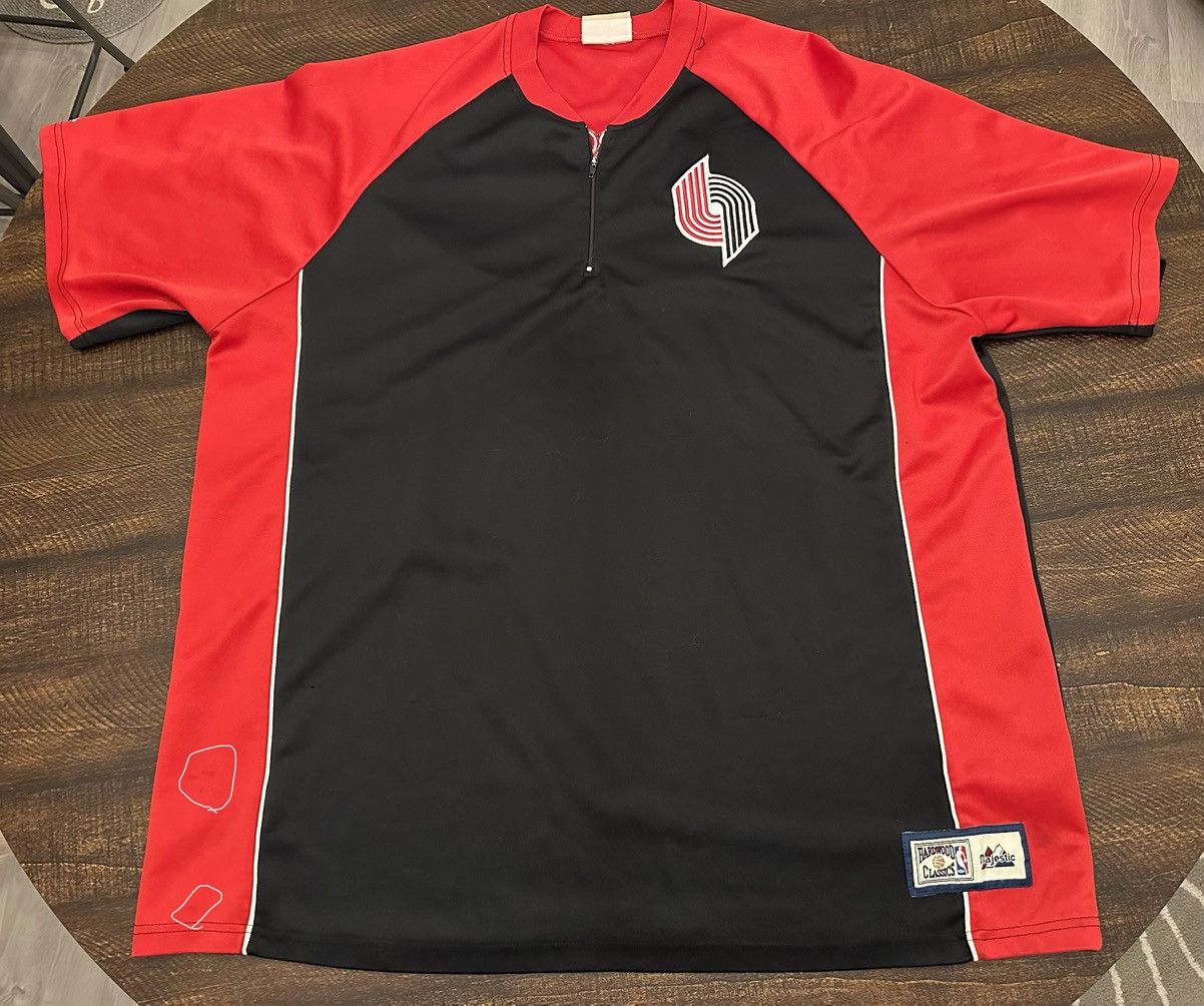 Majestic VTG Portland Trail Blazers Hardwood Classics Warmup 3XL Size US XXL / EU 58 / 5 - 3 Thumbnail
