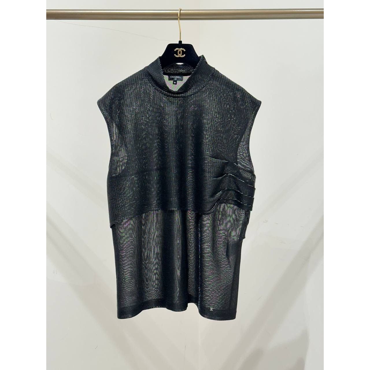 Chanel Chanel Metallic Knit Sleeveless Top - Size 50 fr Size XL / US 12-14 / IT 48-50 - 1 Thumbnail