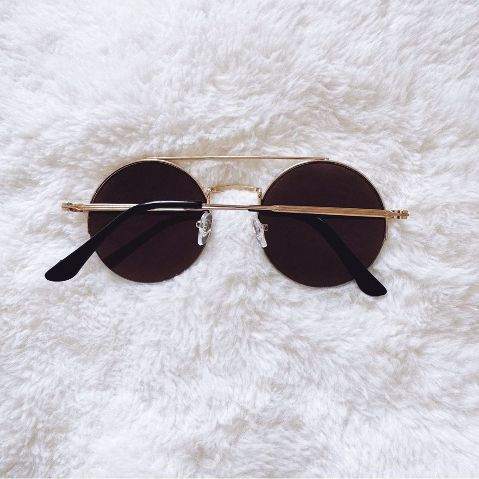 Other Carly Mirrored Blue Chic Round Sunglasses Size ONE SIZE - 11 Thumbnail