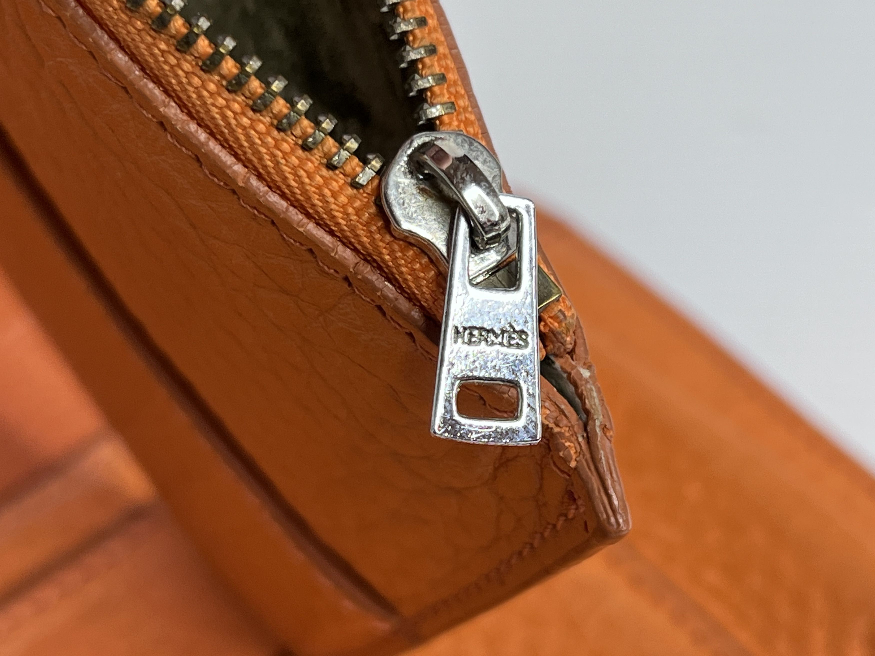 Hermes HERMES DOGON GM TOGO LEATHER LONG BIFOLD WALLET ORANGE Size ONE SIZE - 9 Thumbnail