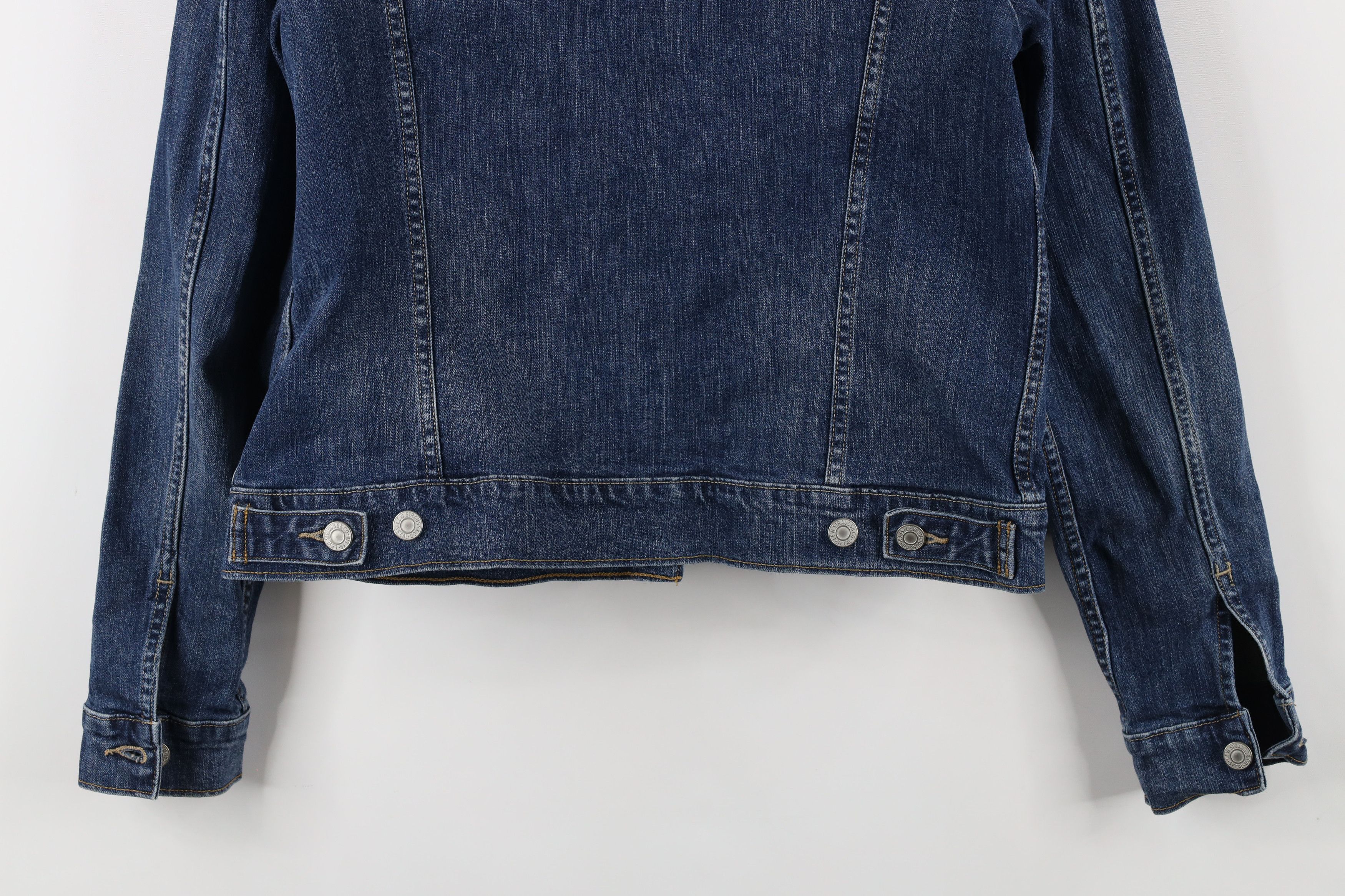 Levi's × Vintage Vintage Y2K Levis Stretch Denim Jean Trucker Jacket Blue Size L / US 10 / IT 46 - 15 Thumbnail