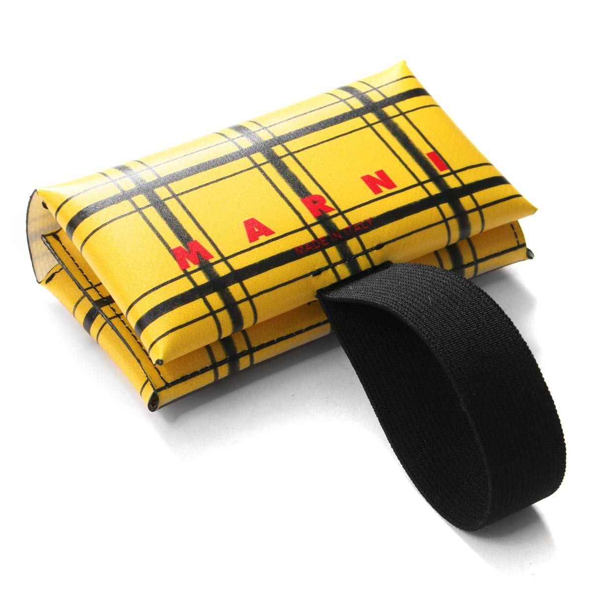 Marni o1w1db10125 Size:OS/ Checked Leather Wallet in Black/Yellow Size ONE SIZE - 1 Thumbnail