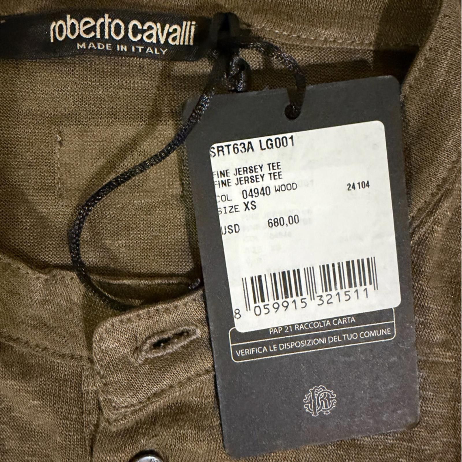 Roberto Cavalli Roberto Cavalli Henley Polo T-Shirt - NWT & Hologram Cert Size US XS / EU 42 / 0 - 4 Thumbnail
