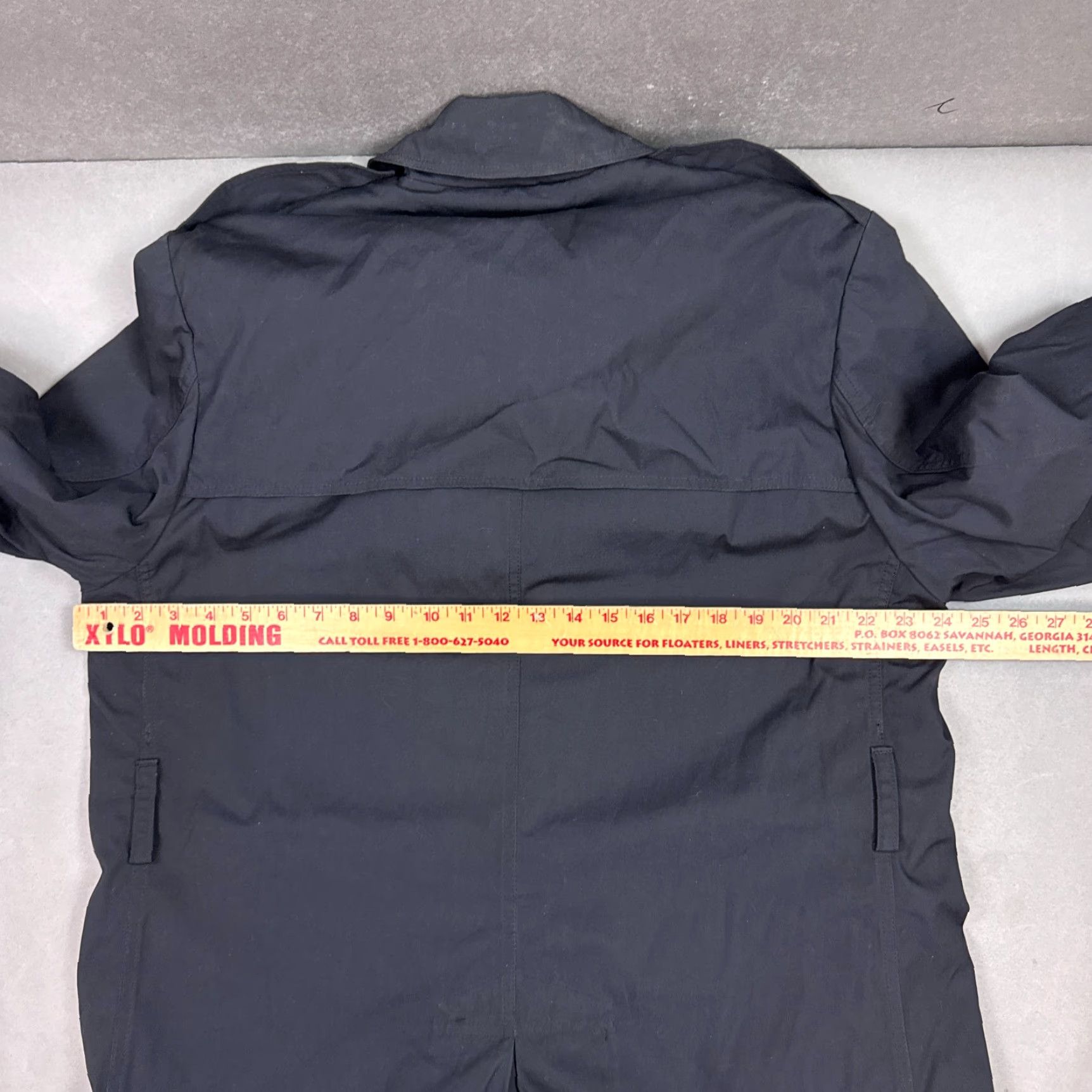 Vintage VINTAGE Centre US Military Coat Trench Blue 42 Regular Men 90s Coat, All Weather, Long, Pockets, Fall Winter Spring, Shirt? Size US XS / EU 42 / 0 - 7 Thumbnail