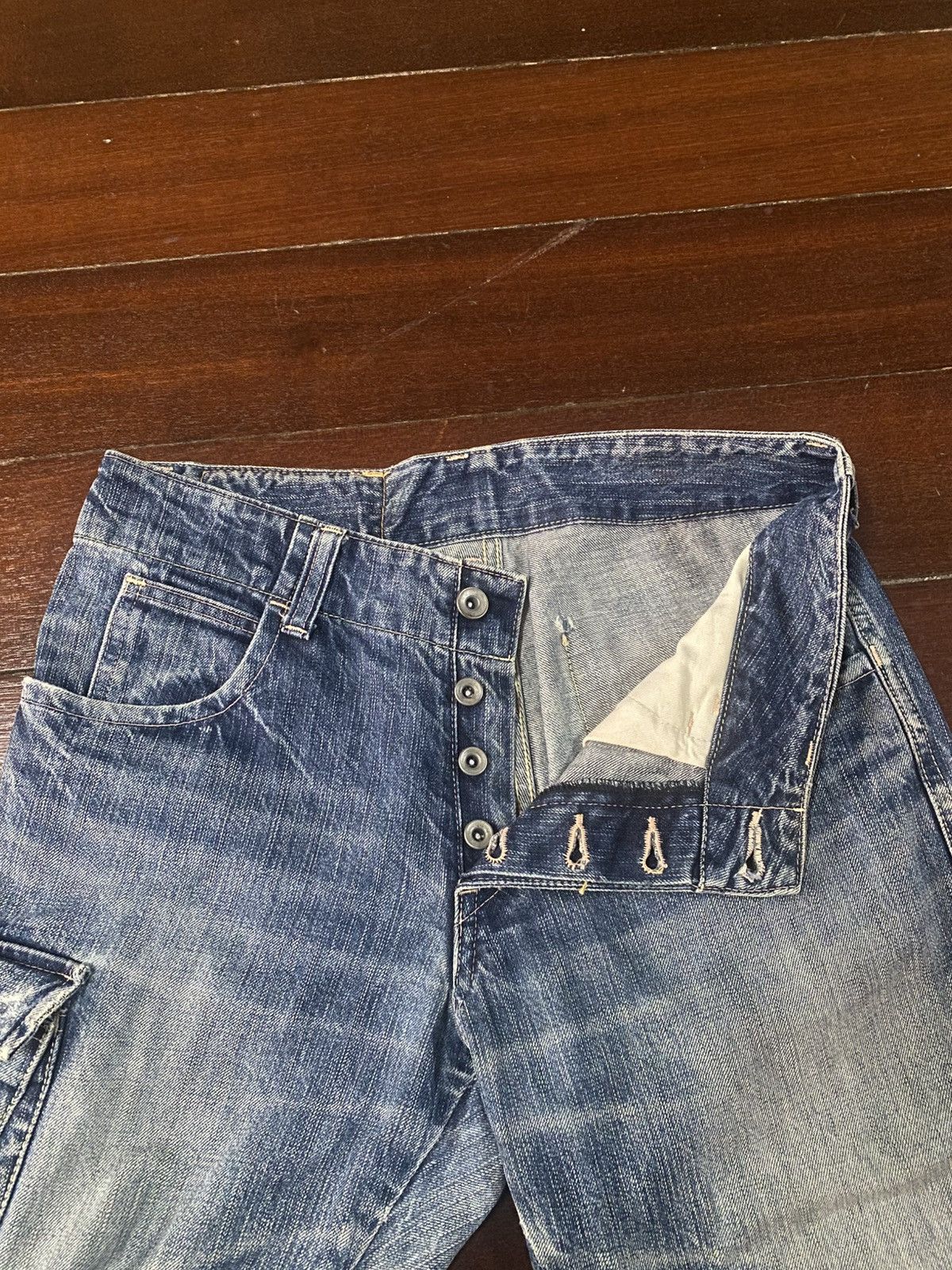 Johnbull Rare John Bull Kojima Tactical Cargo Multipocket Denim Pants Size US 32 / EU 48 - 15 Thumbnail