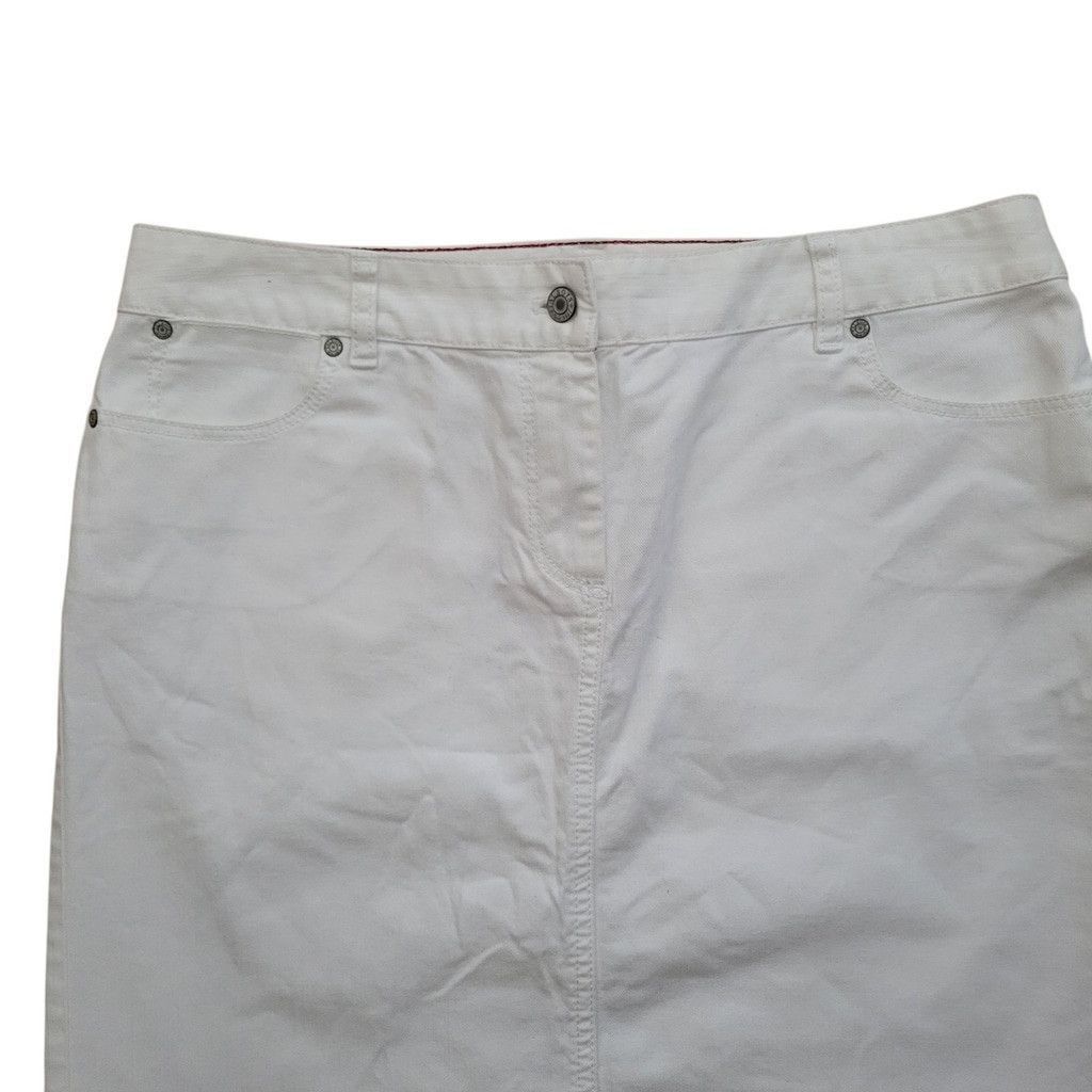 Talbots Talbots Petite Women's Pencil Denim White Skirt Size 14P Size 36" / US 14 / IT 50 - 4 Thumbnail