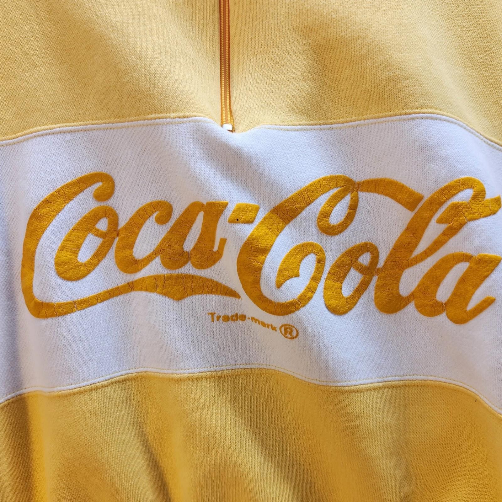 Vintage Vintage 80s Coca Cola Yellow Half Zip Sweatshirt Size Small Size US S / EU 44-46 / 1 - 2 Thumbnail