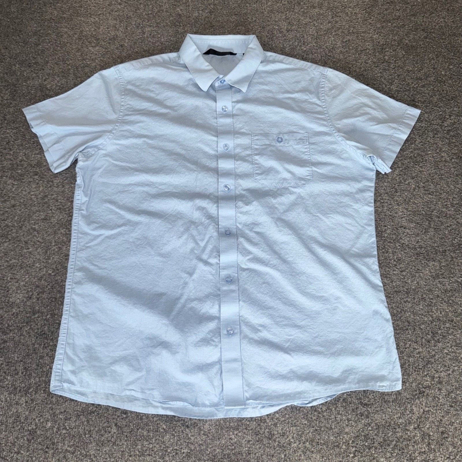 TravisMathew TravisMathew Mens Large Blue SS Button Up Shirt Golf Casual Size US L / EU 52-54 / 3 - 1 Thumbnail