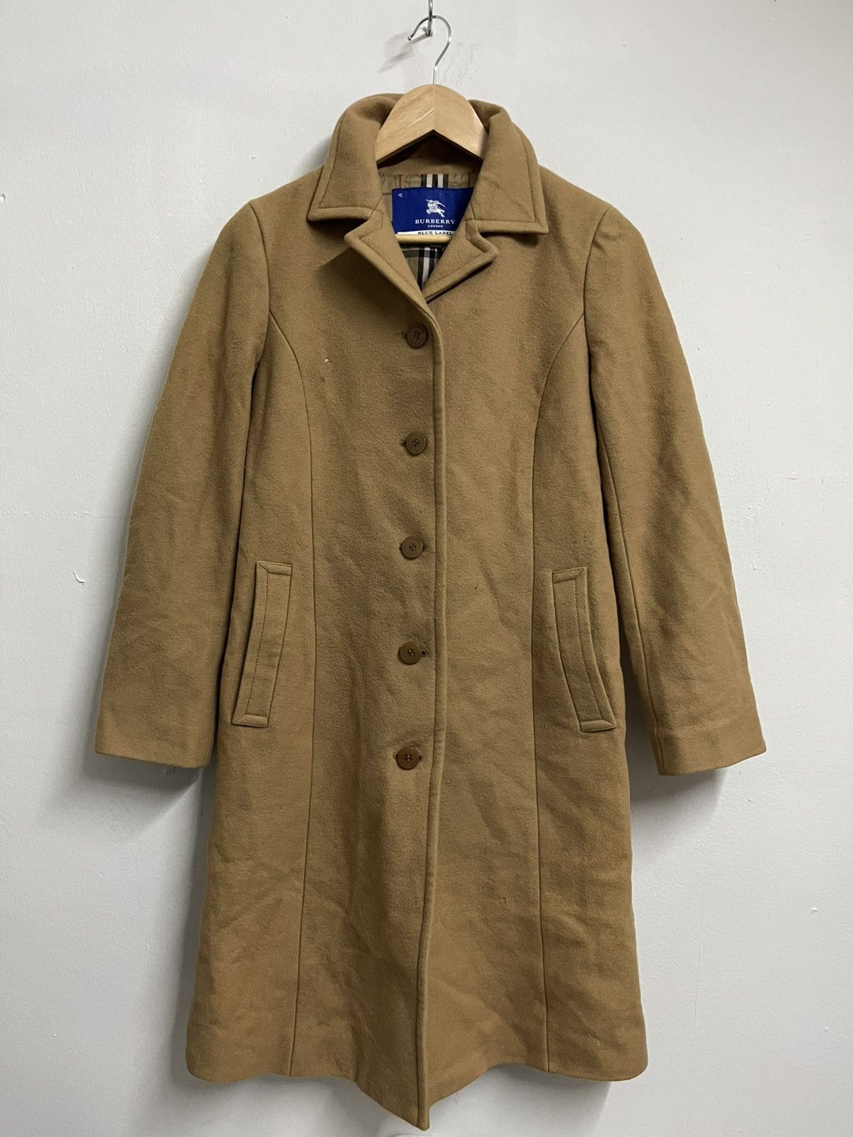 Burberry 💥Burberry Blue Label Wool Brown Long Jackets Size XS / US 0-2 / IT 36-38 - 2 Thumbnail