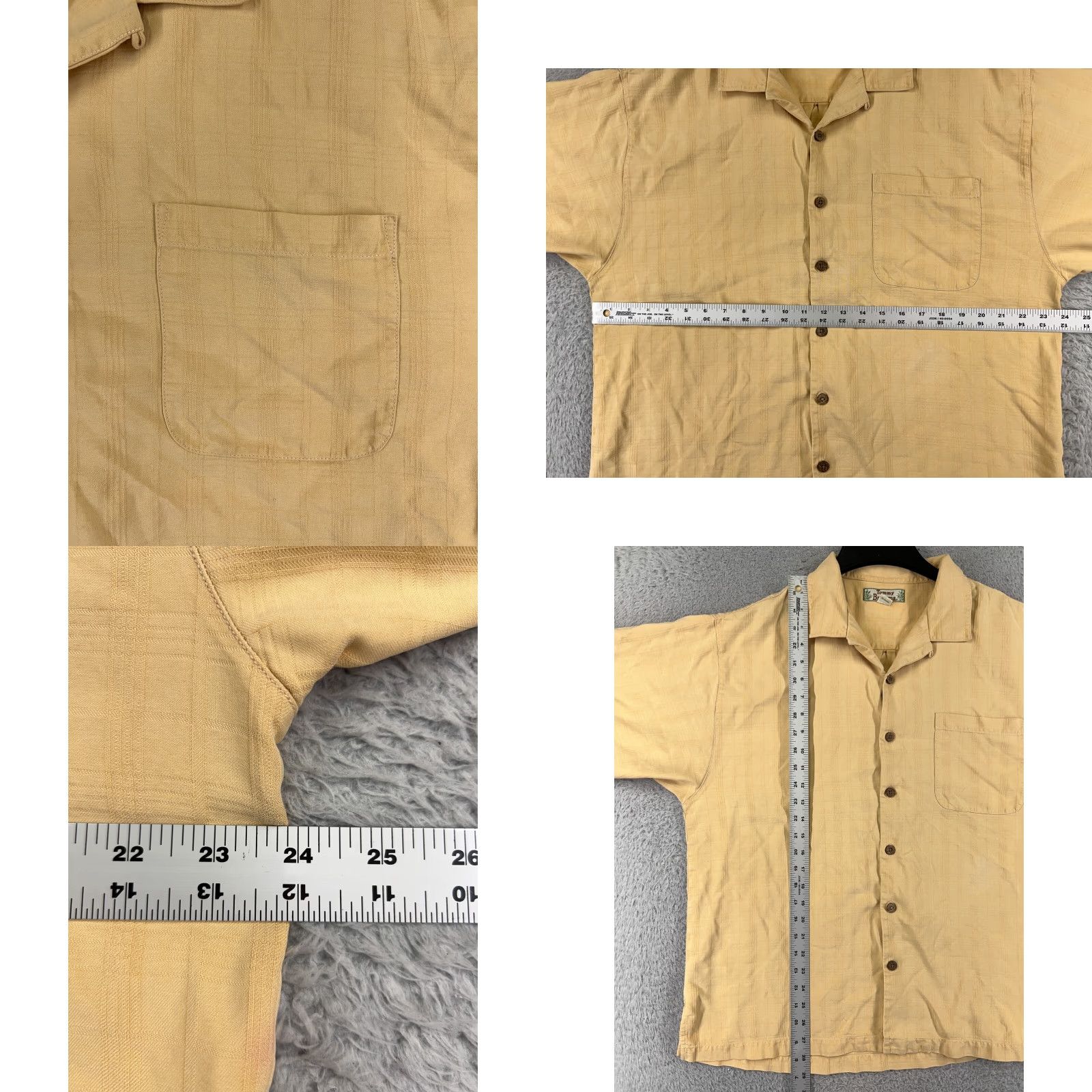 Tommy Bahama Tommy Bahama Shirt Men Extra Large Yellow Geometric 100% Silk Button Up Hawaiian Size US XL / EU 56 / 4 - 8 Thumbnail